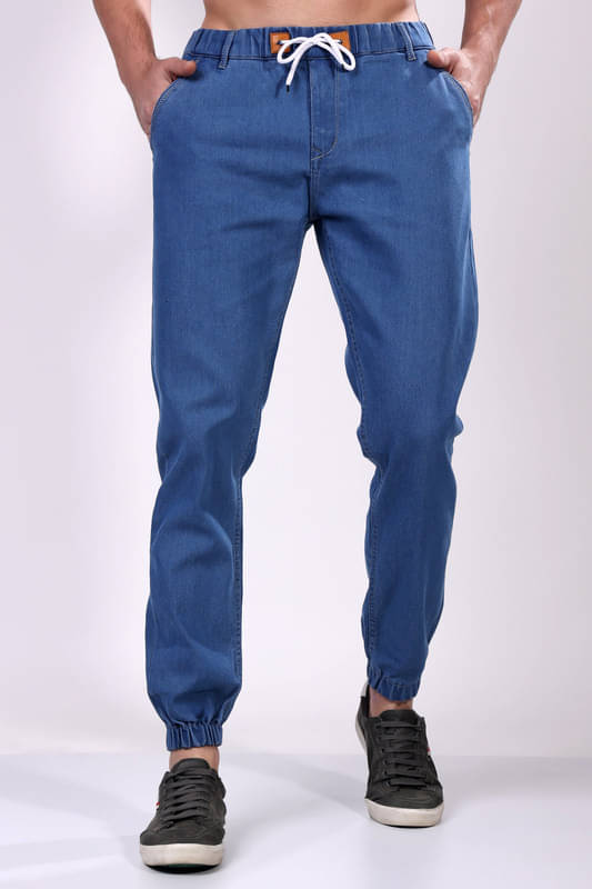     			LONDON HILLS Regular Fit Jogger Men's Jeans - Light Blue ( Pack of 1 )