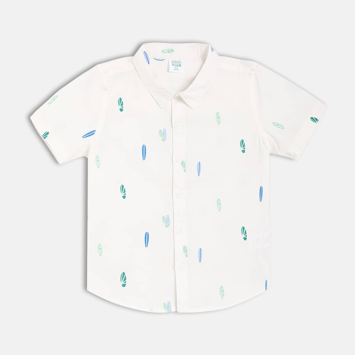 MINI KLUB Pack of 1 Boys 100% Cotton Half Sleeves Shirt ( White ) MINI KLUB Pack of 1 Boys 100% Cotton Half Sleeves Shirt ( White )