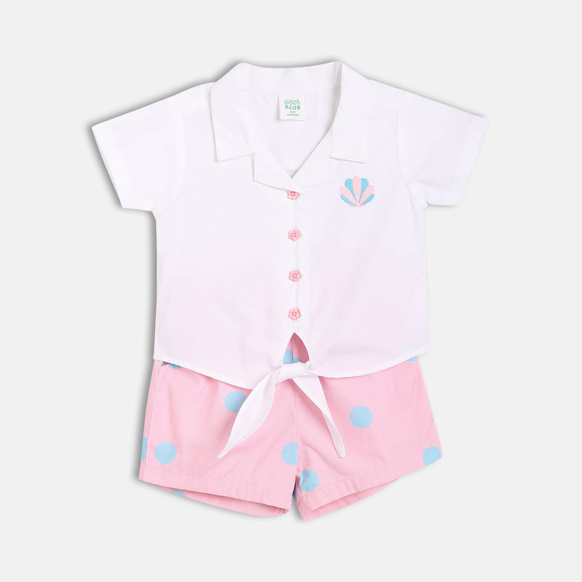     			MINI KLUB Pack of 1 Baby Girls Cotton Top With Shorts ( Multicolor )