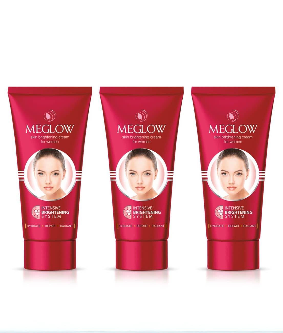 Meglow Skin Brightening Cream for Women it Hydrates and Evens Skin Tone ( Pack of 3 )