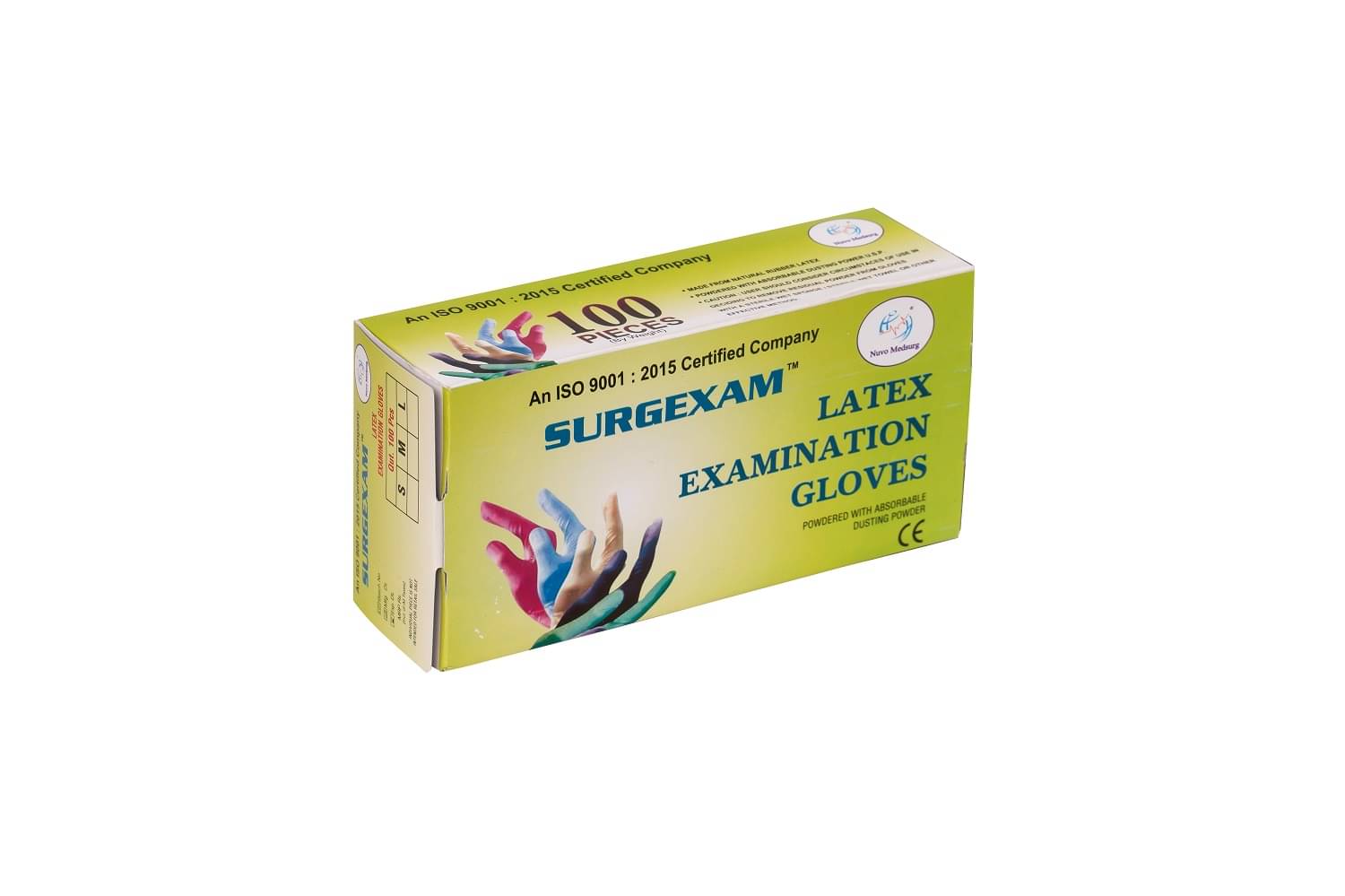 NUVO MEDSURG Latex Examination Gloves Pack of 100 (Large)     			NUVO MEDSURG Latex Examination Gloves Pack of 100 (Large)