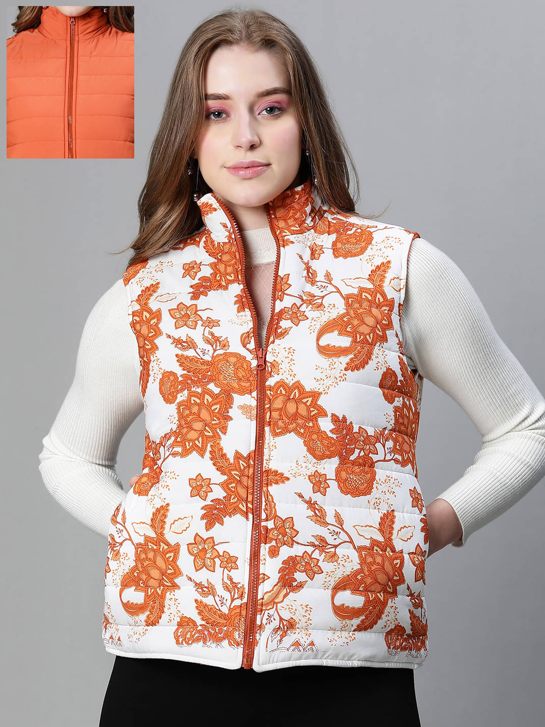 Oxolloxo - Polyester White Quilted/Padded Jackets Pack of 1 Oxolloxo - Polyester White Quilted/Padded Jackets Pack of 1