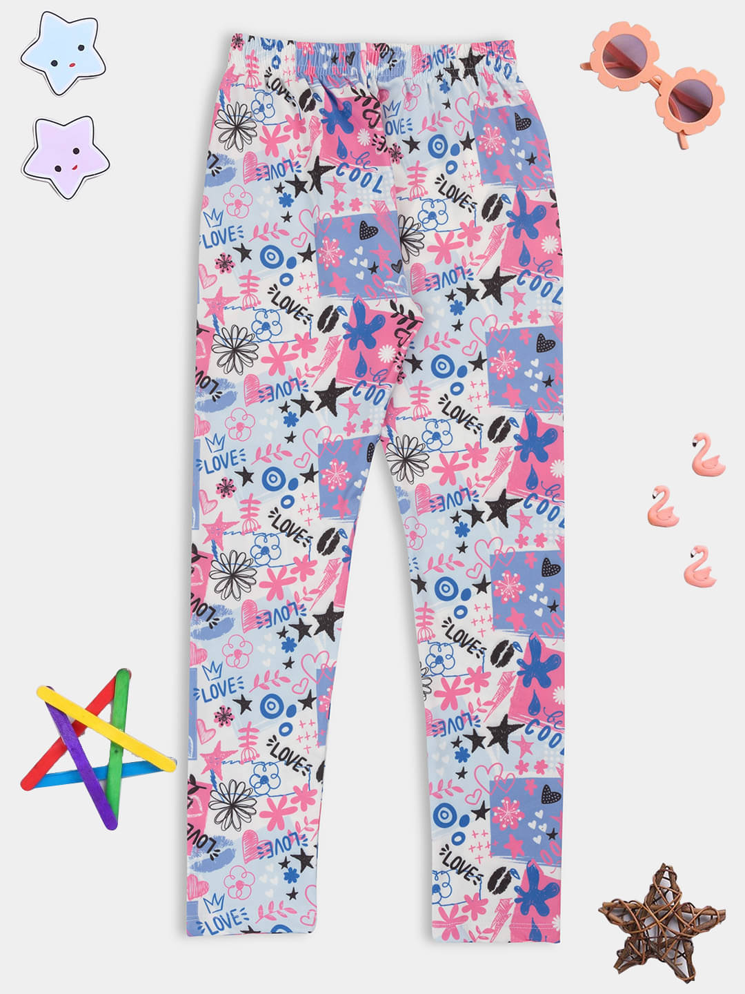 PAMPOLINA Pack of 1 Girls Cotton Blend Trousers ( White )     			PAMPOLINA Pack of 1 Girls Cotton Blend Trousers ( White )