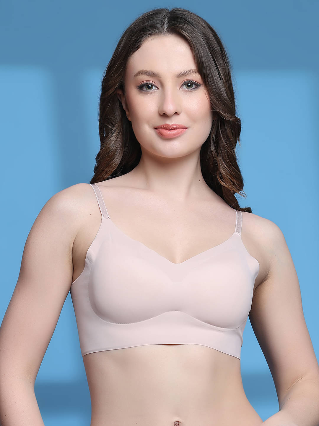 PrettyCat Pack of 1 Nylon Lightly Padded Bralette Bra For Women ( Mauve ) PrettyCat Pack of 1 Nylon Lightly Padded Bralette Bra For Women ( Mauve )