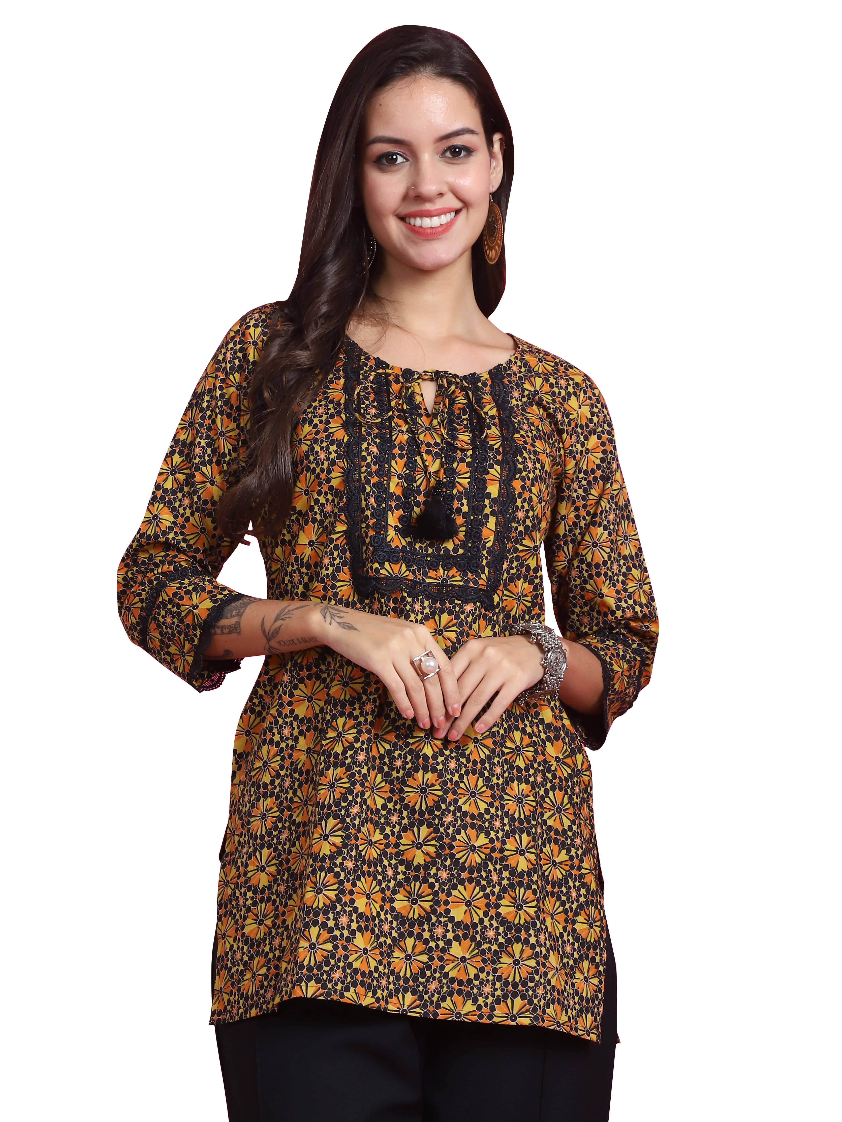     			Cotton Short Kurti For Women (Pack of 1)