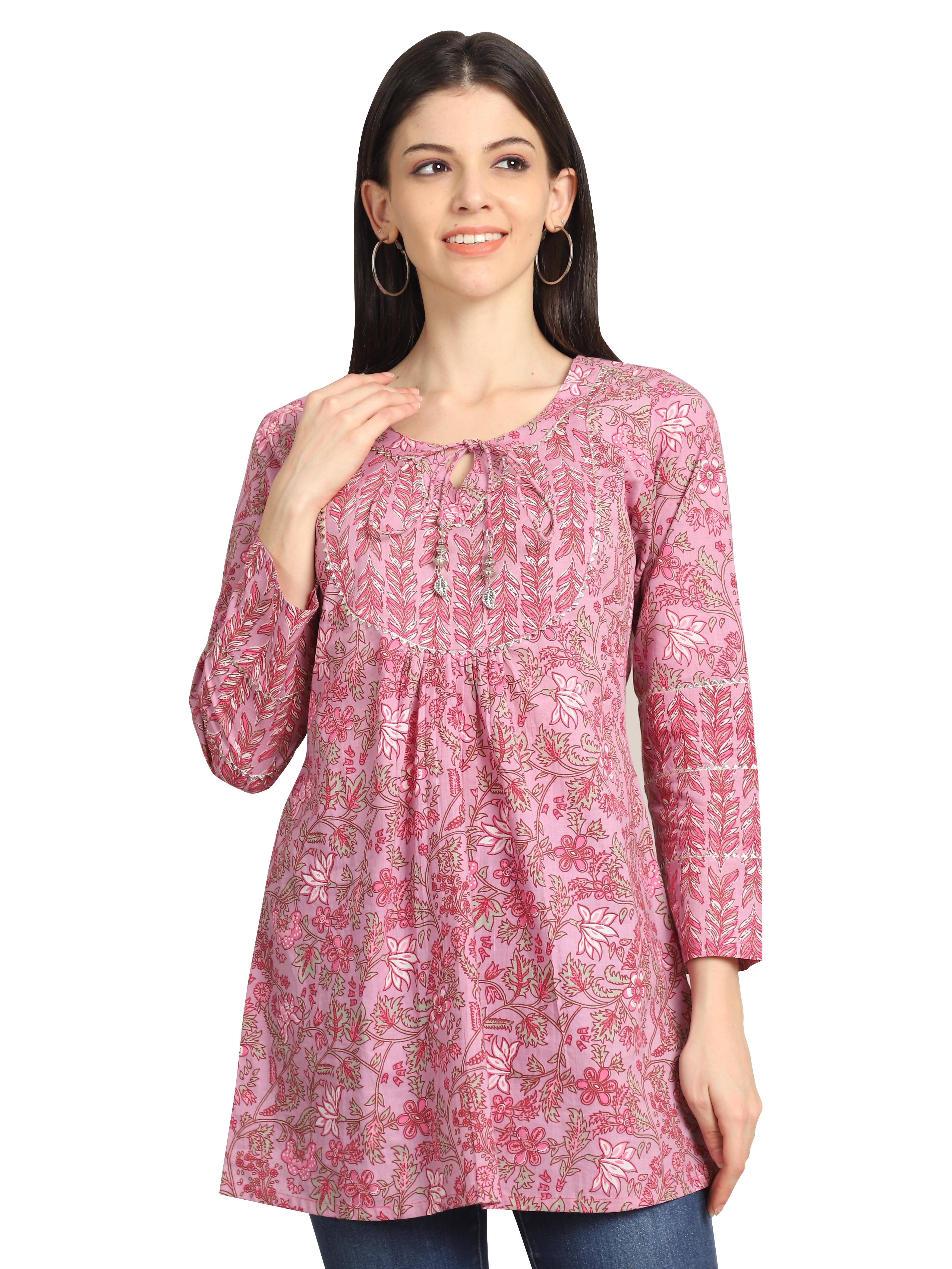 Cotton Short Kurti For Women (Pack of 1)     			Cotton Short Kurti For Women (Pack of 1)