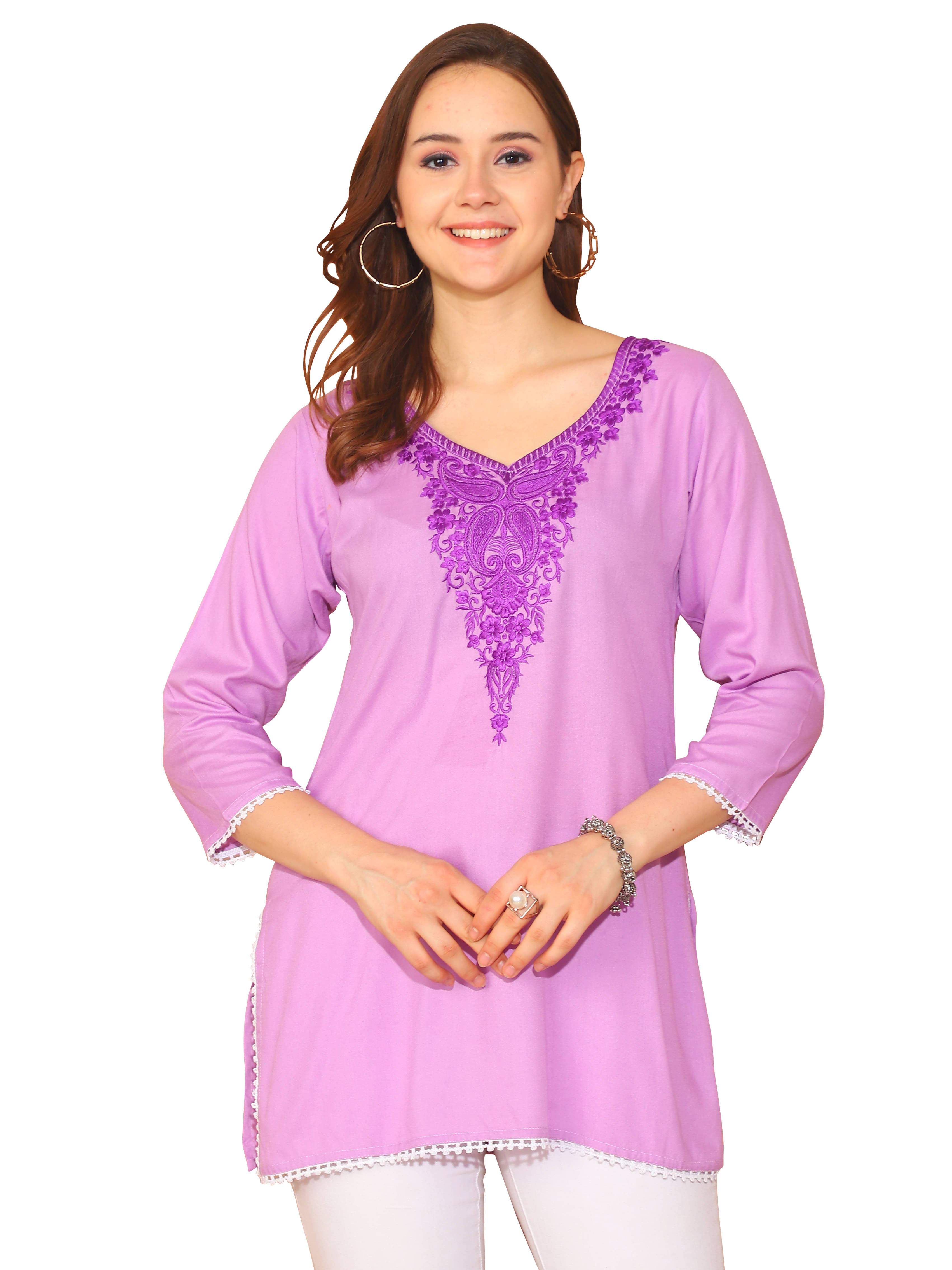 Rayon Short Kurti For Women (Pack of 1) Rayon Short Kurti For Women (Pack of 1)