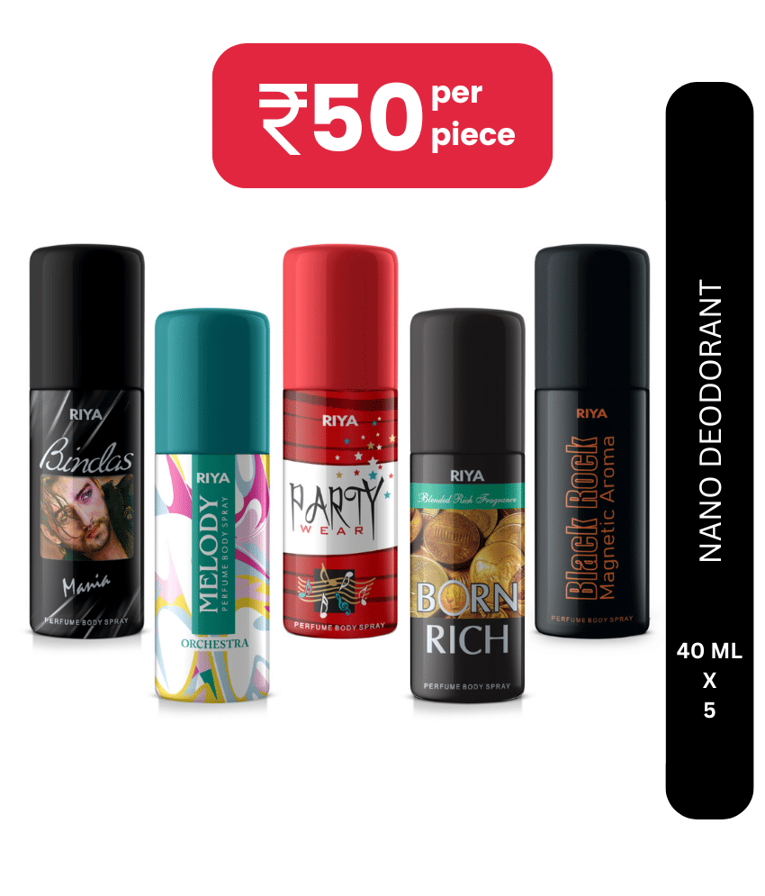 Riya Bindas, Melody, Born Rich, Black Rock, Partywear Deodorant