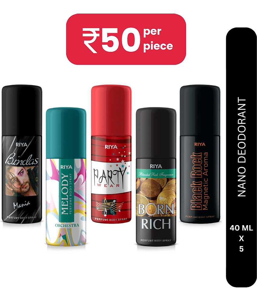Riya Bindas, Melody, Born Rich, Black Rock, Partywear Deodorant