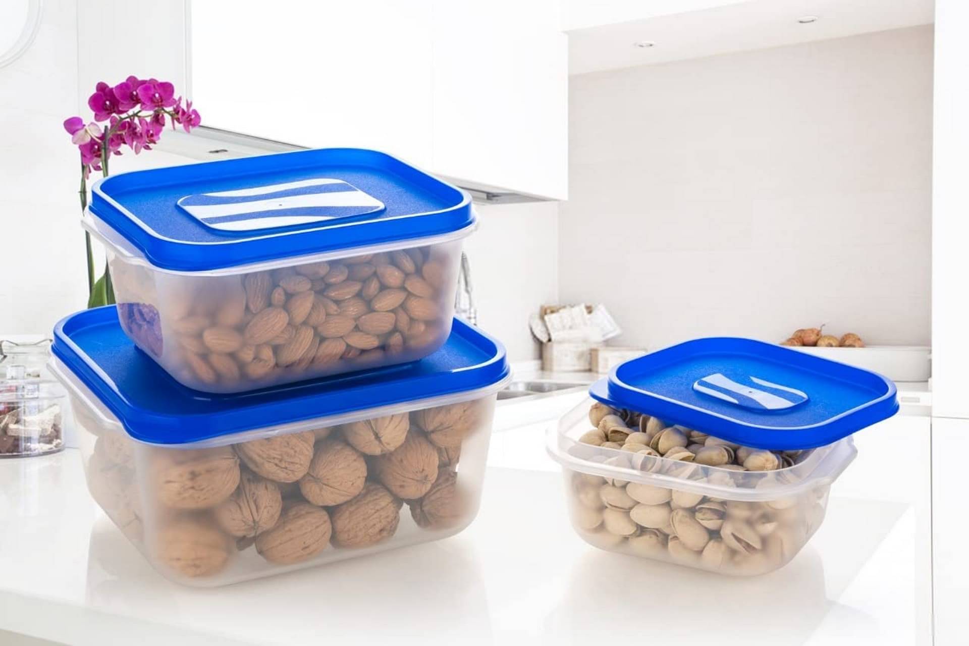     			Sushil Storage Container Plastic Assorted Utility Container ( Set of 3 )