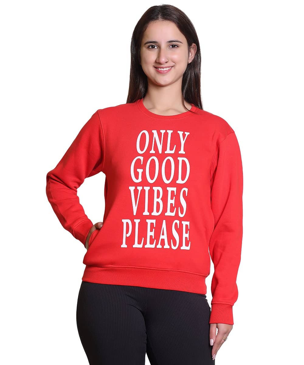 UGF Fleece Women's Non Hooded Sweatshirt ( Pink )