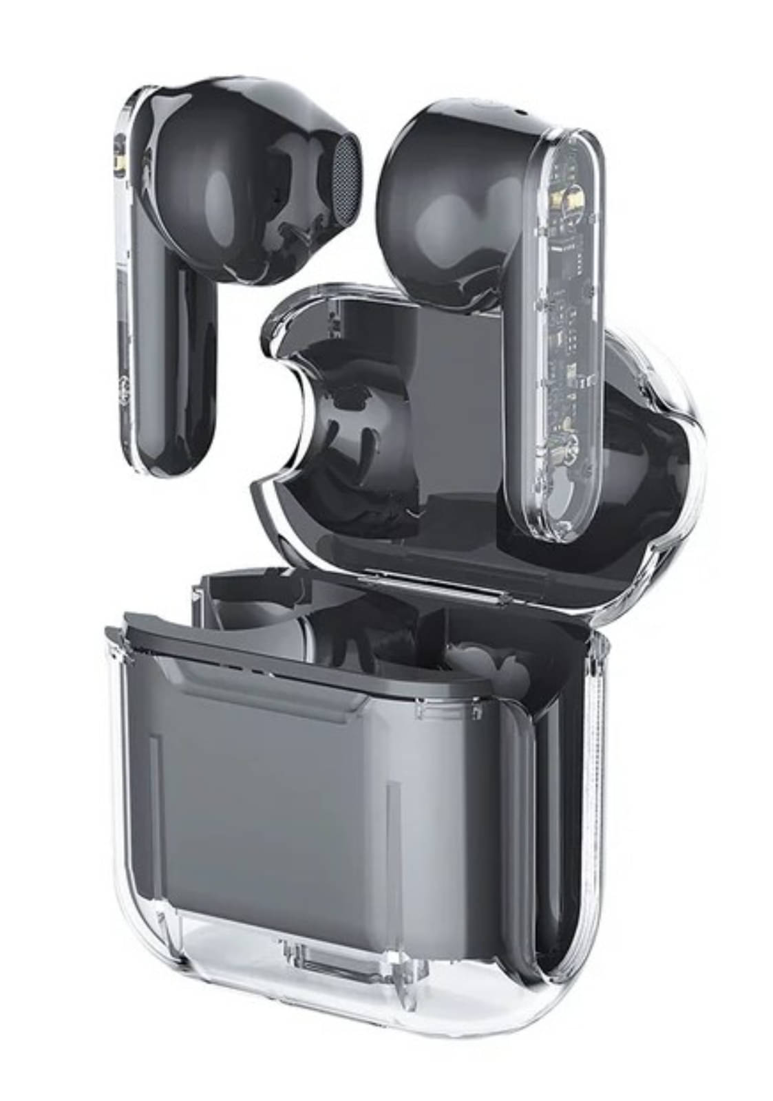     			VERONIC Transparent Gaming Bluetooth True Wireless (TWS) In Ear 24 Hours Playback Low Latency,Fast charging IPX4(Splash & Sweat Proof) Black