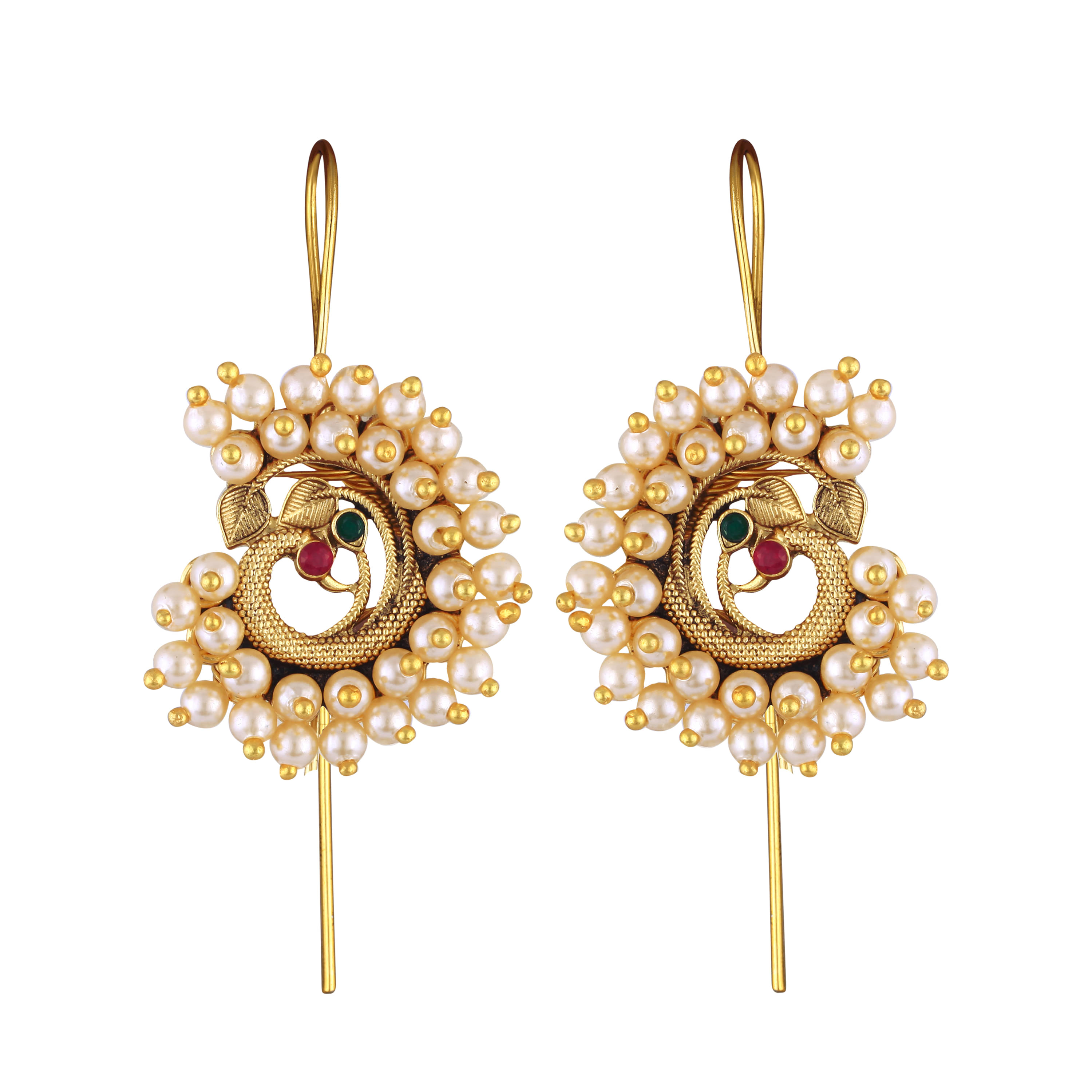     			VIVASTRI Multi Color Ear Lobe Support Earrings ( Pack of 1 )