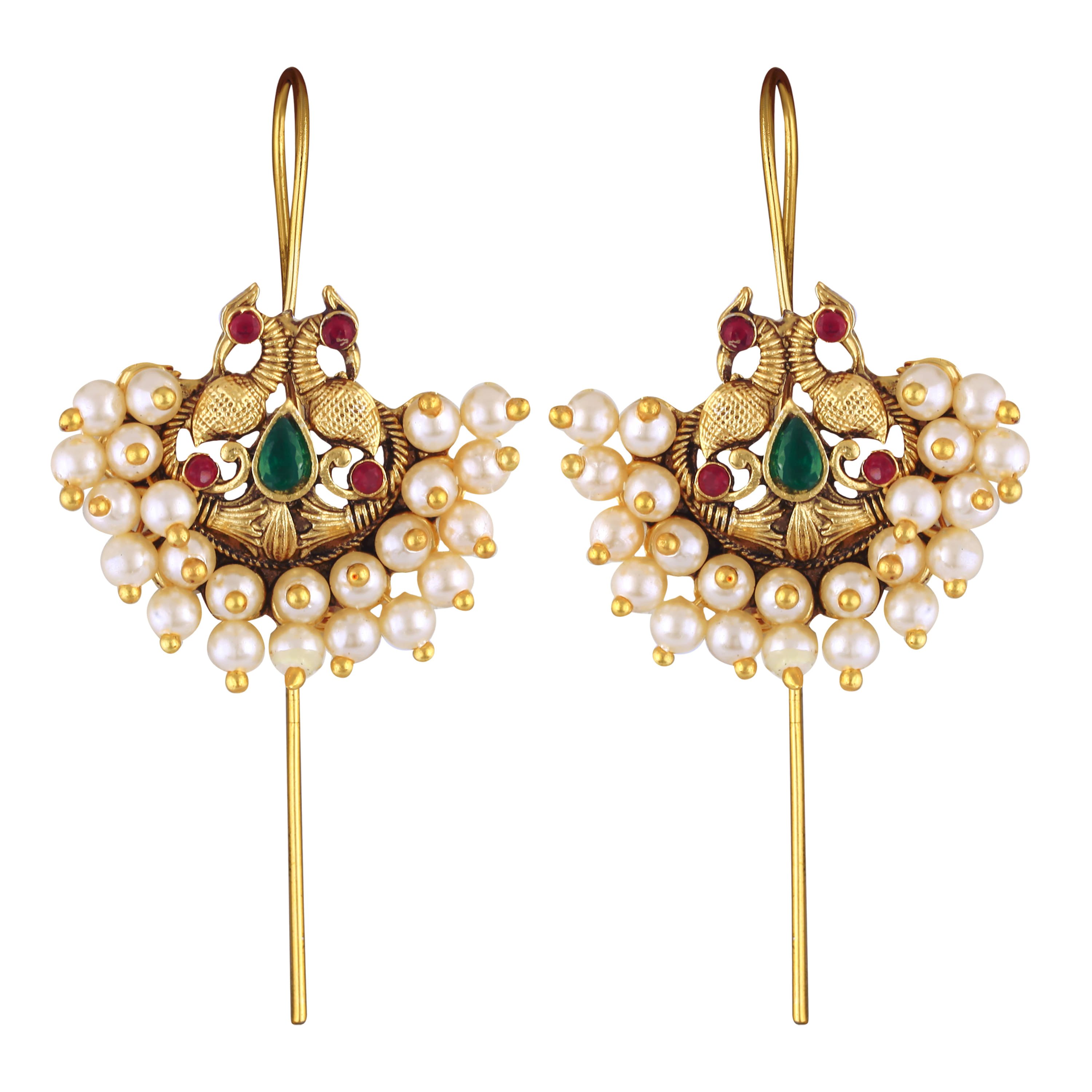    			VIVASTRI Multi Color Ear Lobe Support Earrings ( Pack of 1 )