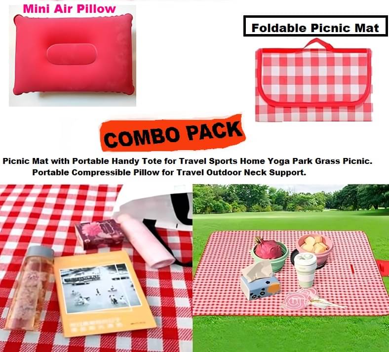 dust n shine Assorted Picnic Mat with Pillow for Travel dust n shine Assorted Picnic Mat with Pillow for Travel