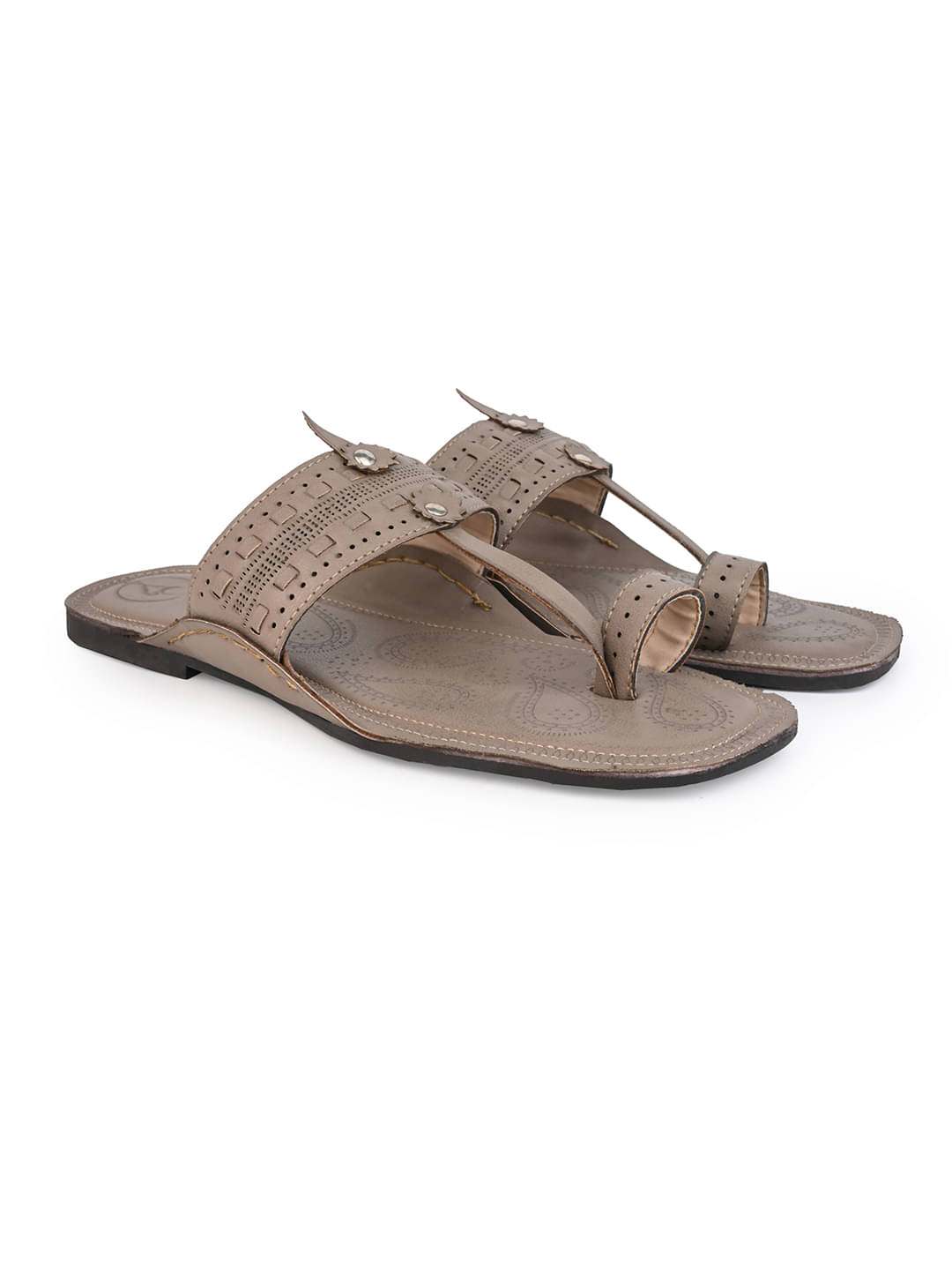     			lues carlton Gray Men's Kolhapuris