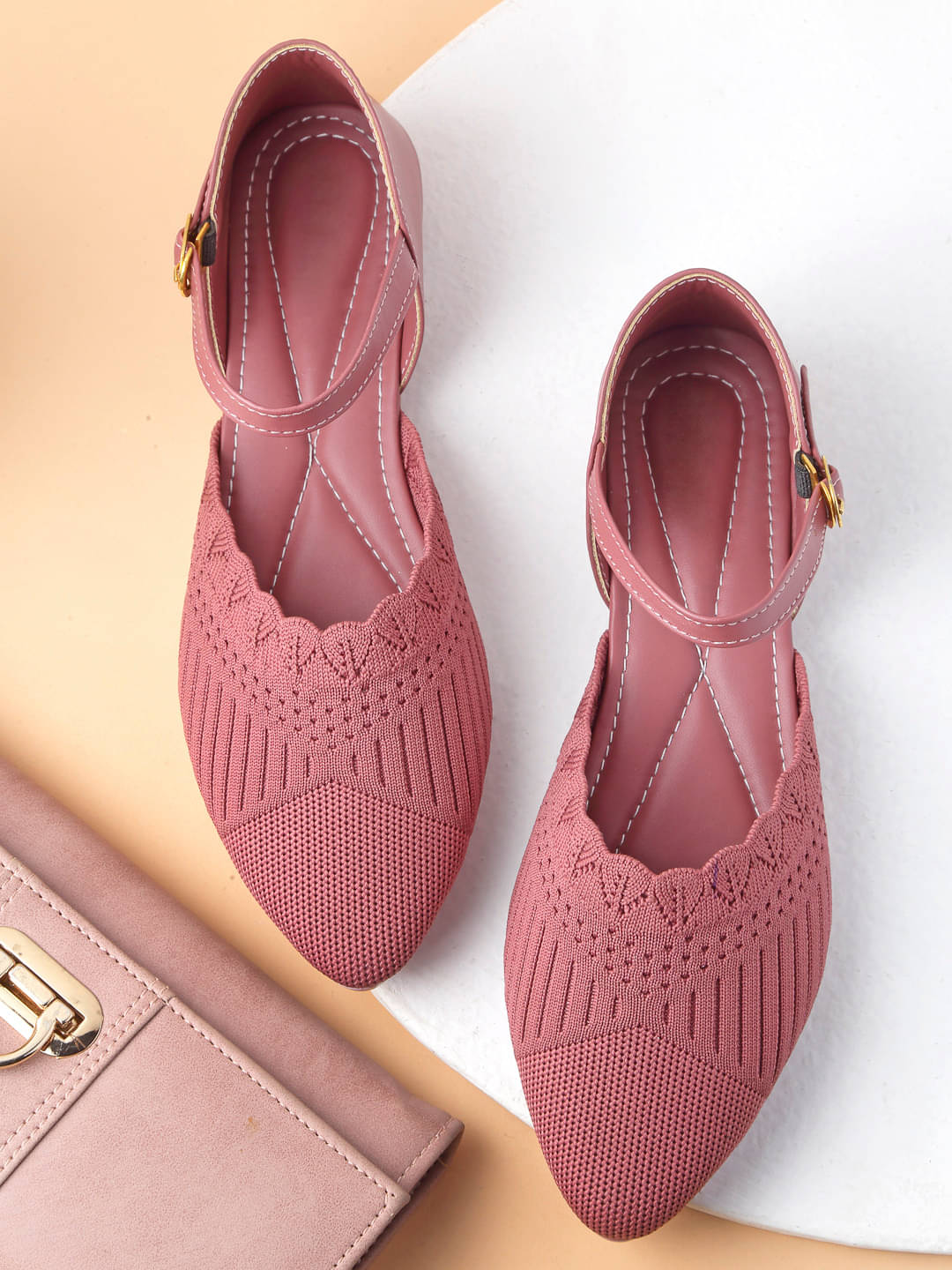     			Aroom Peach Women's Flats