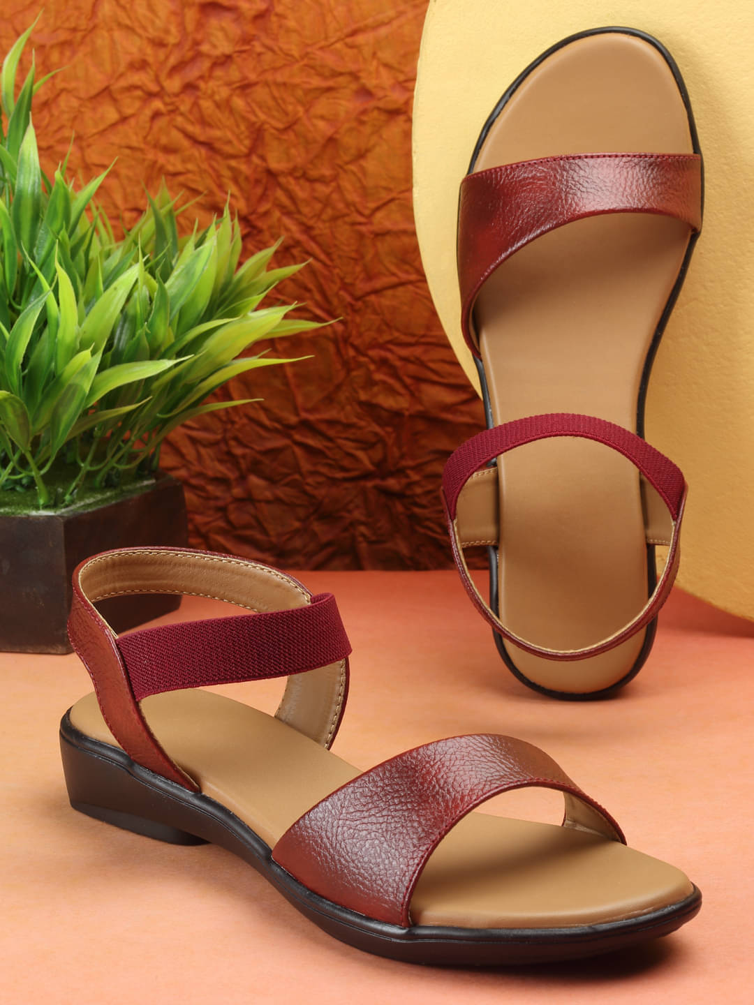 Aroom Red Women's Flats Aroom Red Women's Flats