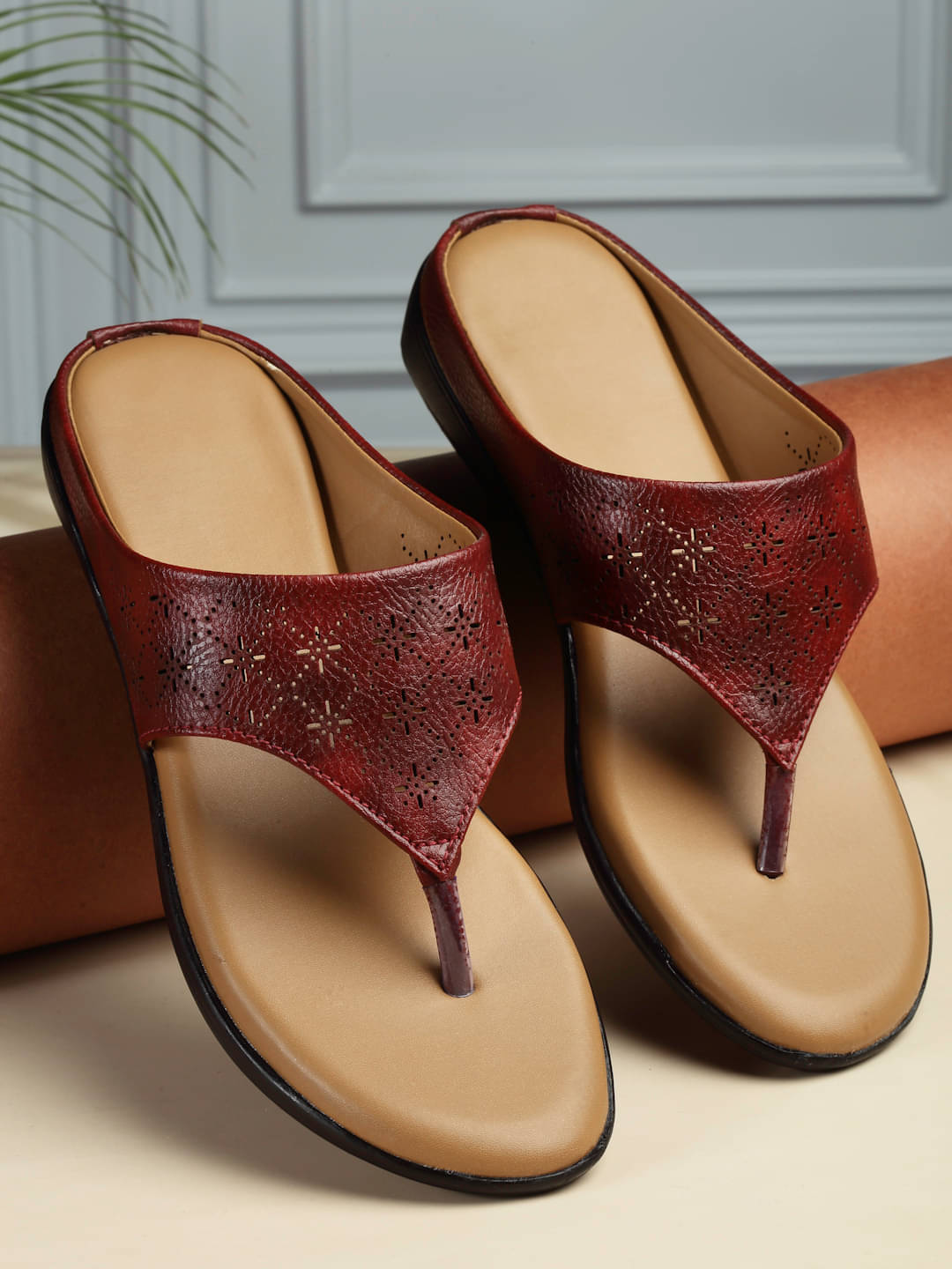 Aroom Red Women's Flats Aroom Red Women's Flats