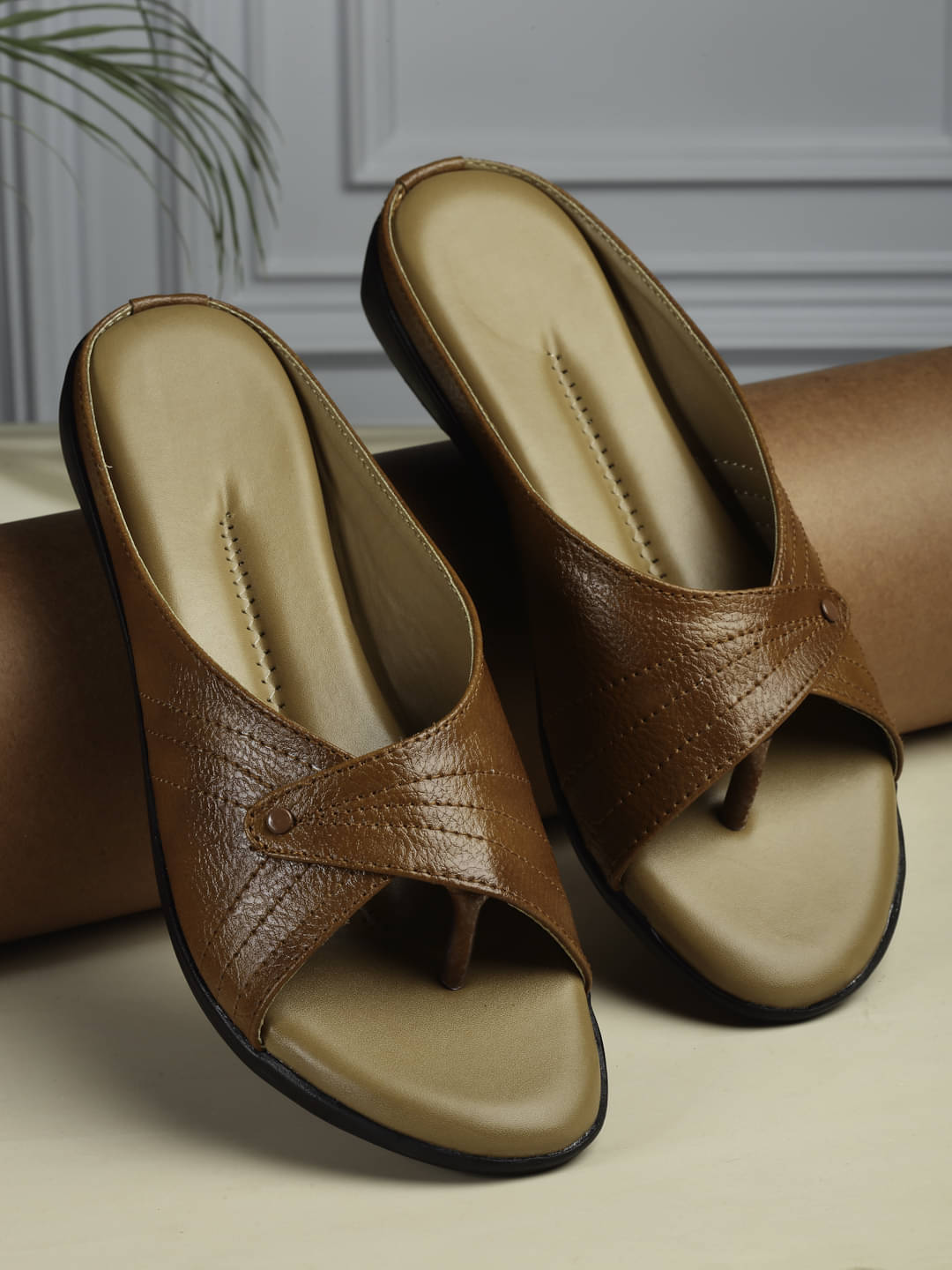     			Aroom Tan Women's Flats