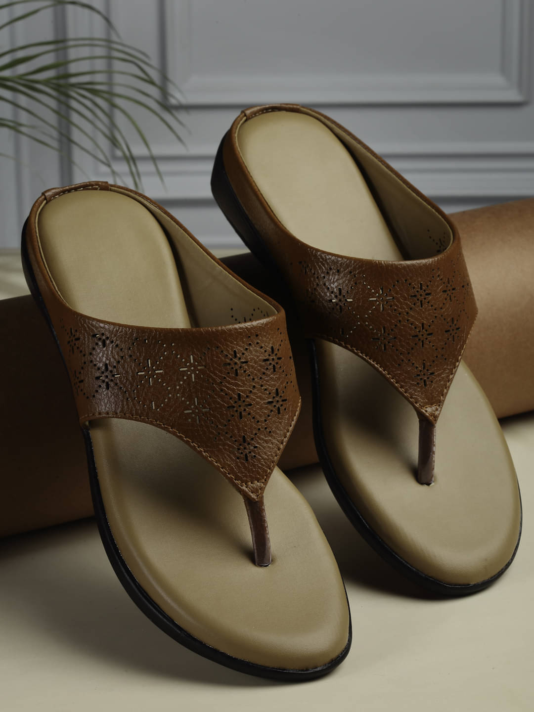     			Aroom Tan Women's Flats