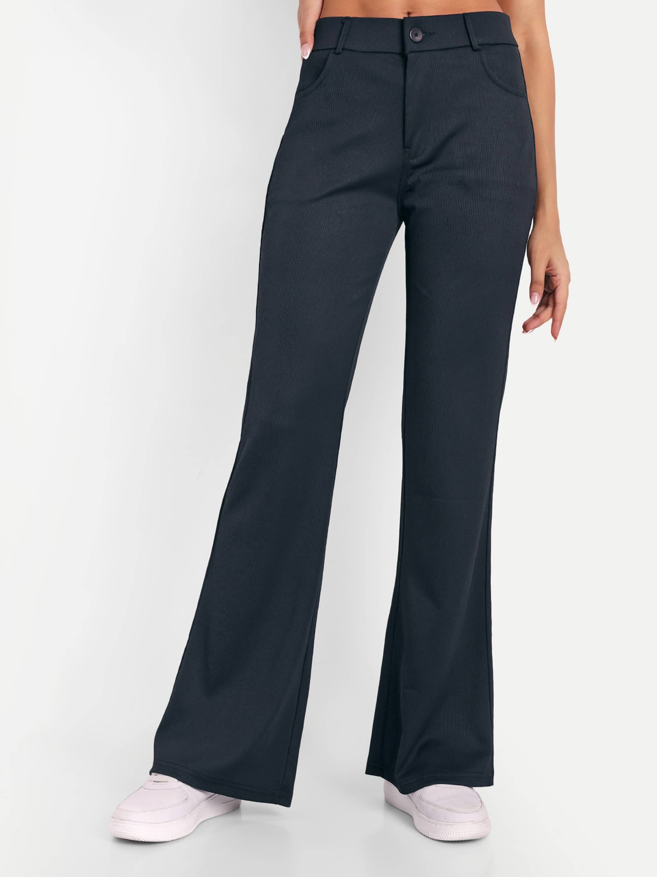     			Broadstar Pack of 1 Corduroy Bootcut Women's Bootcut Pants ( Black )