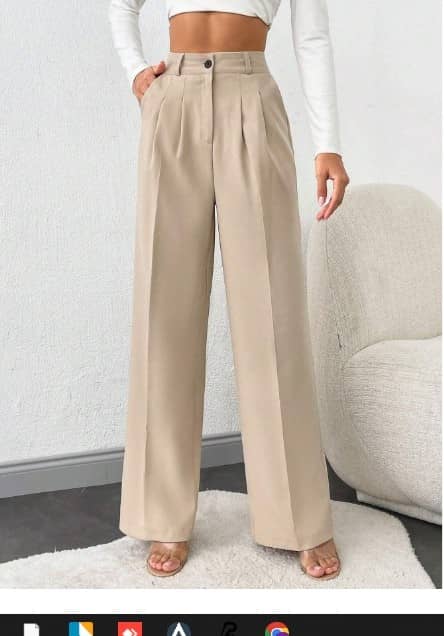 Broadstar Pack of 1 Polyester Straight Women's Casual Pants ( Beige ) - Trousers | Buy online on ZillyBuy