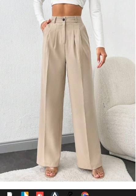     			Broadstar Pack of 1 Polyester Straight Women's Casual Pants ( Beige )