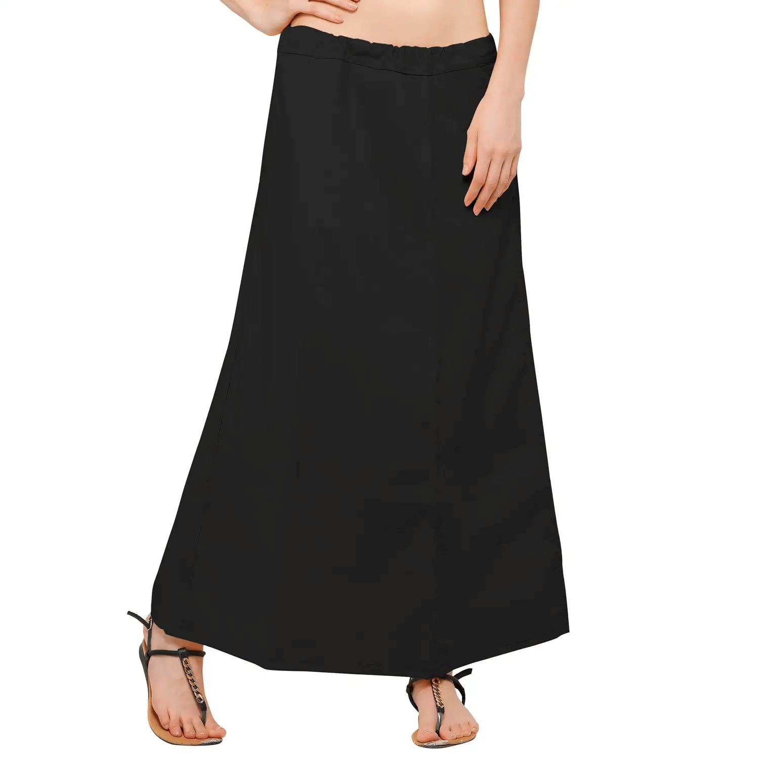     			D1 DIFFERENT ONE Black Cotton Petticoat - Single
