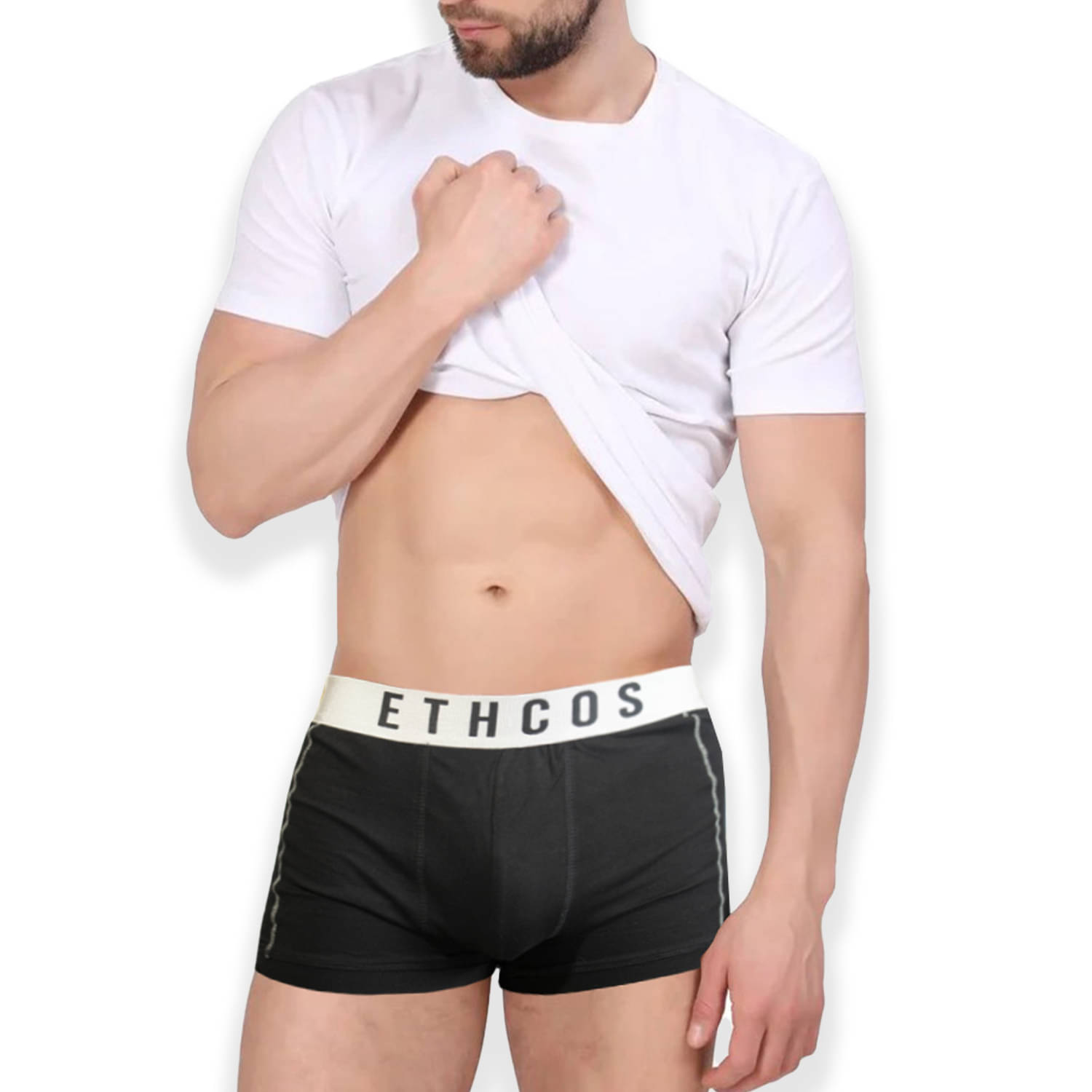 ETHCOS Pack of 1 Modal Trunks For Men's ( Black ) ETHCOS Pack of 1 Modal Trunks For Men's ( Black )