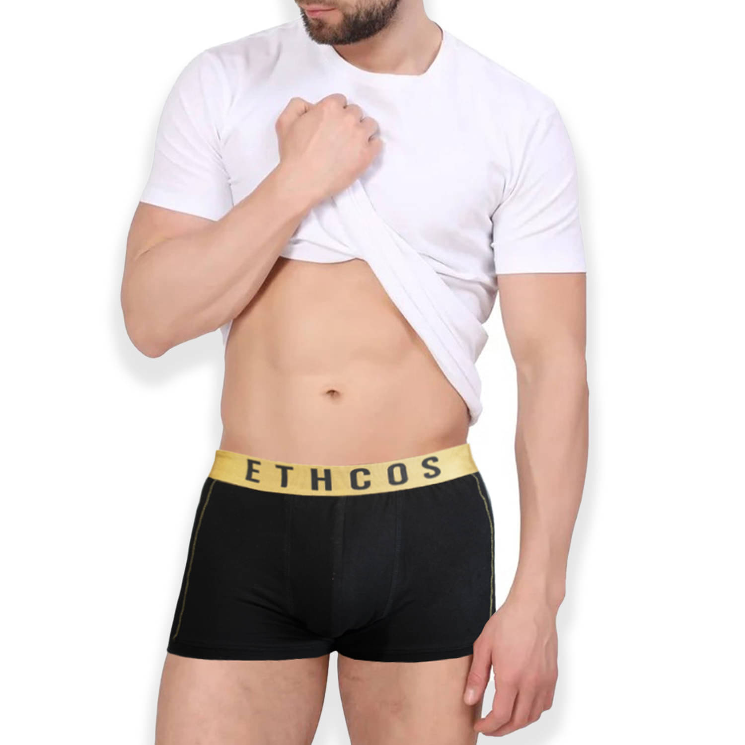 ETHCOS Pack of 1 Modal Trunks For Men's ( Black ) ETHCOS Pack of 1 Modal Trunks For Men's ( Black )