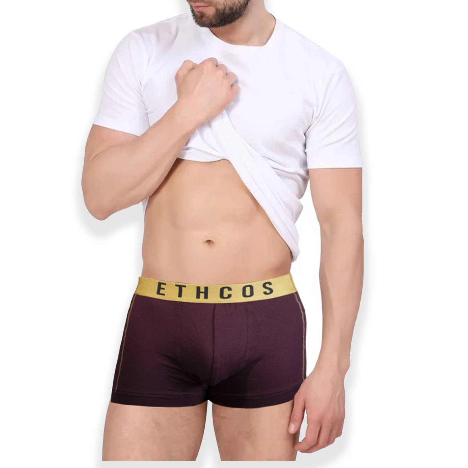 ETHCOS Pack of 1 Modal Trunks For Men's ( Maroon ) ETHCOS Pack of 1 Modal Trunks For Men's ( Maroon )