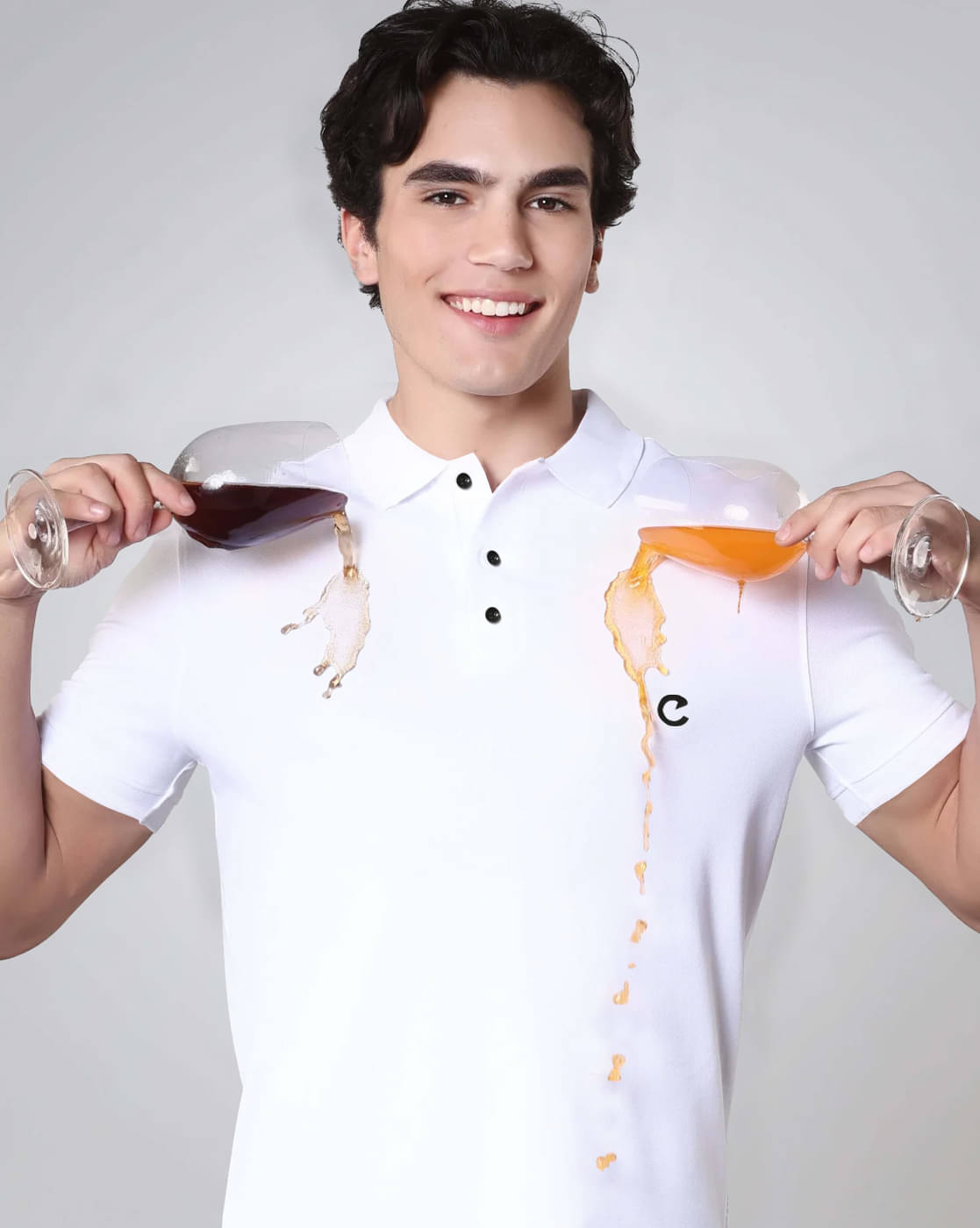     			Eyebogler Cotton Blend Relaxed Fit Solid Half Sleeves Men's High Neck T-Shirt - White ( Pack of 1 )