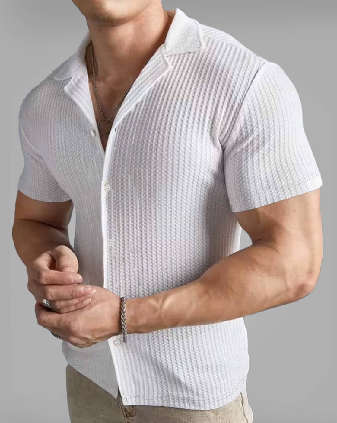 Eyebogler Poly Cotton Regular Fit Striped Half Sleeves Men's Casual Shirt - Black ( Pack of 1 )