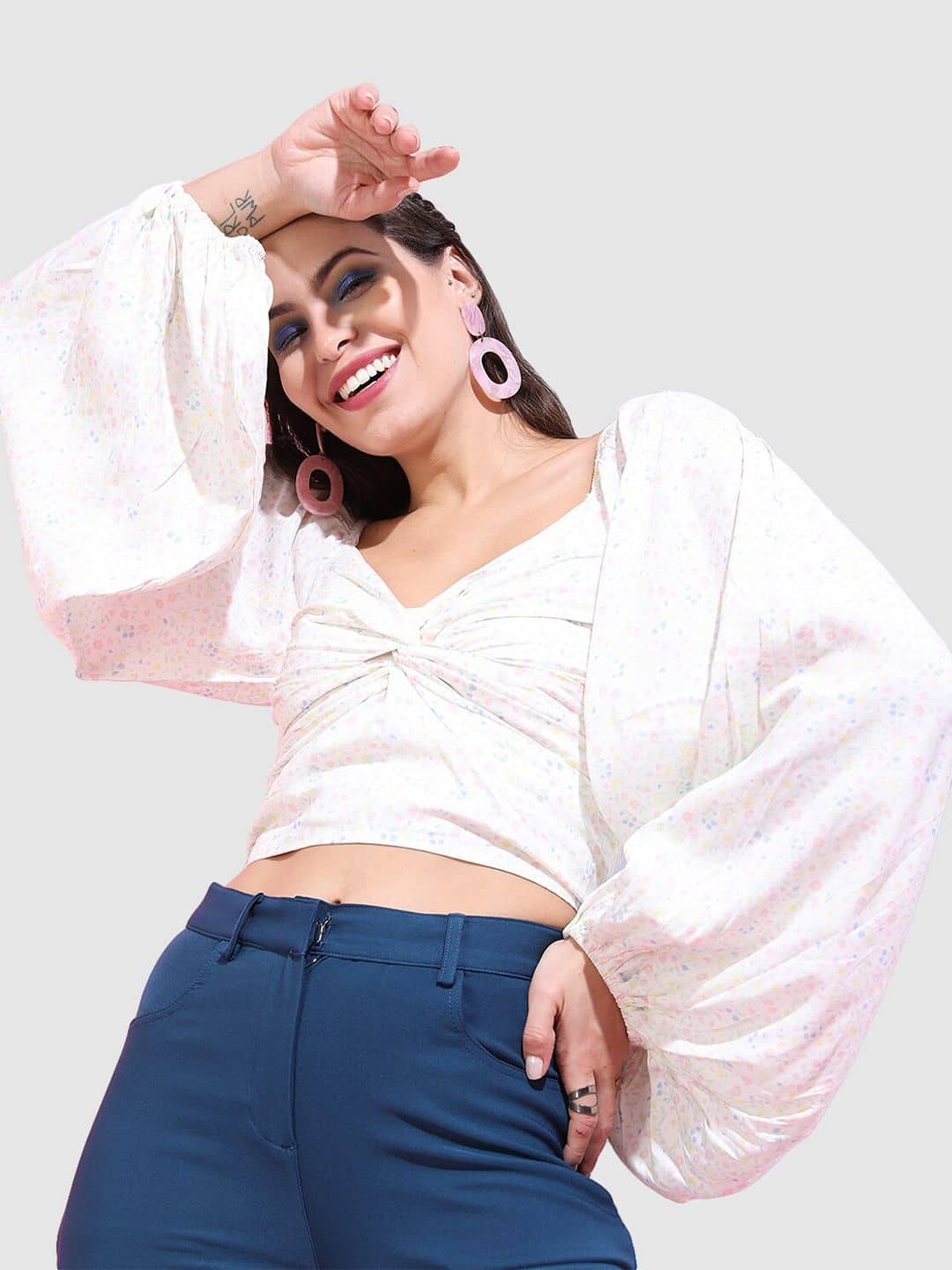 Freehand Women's Viscose Regular Top ( Off White )