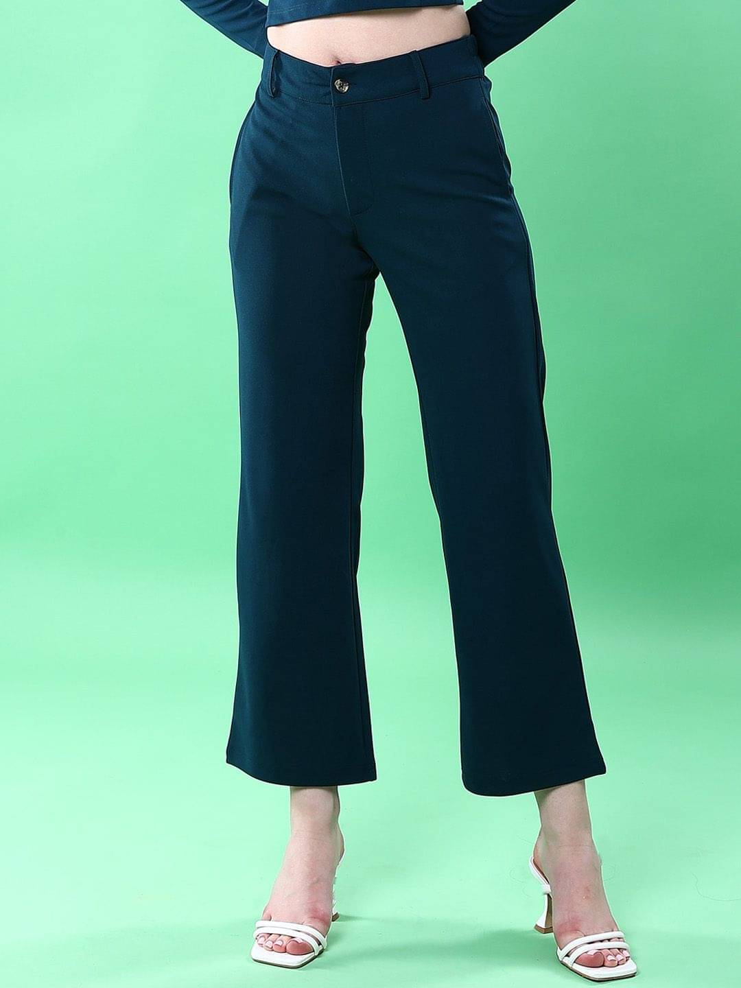     			Freehand Pack of 1 Polyester Regular Women's Casual Pants ( Green )