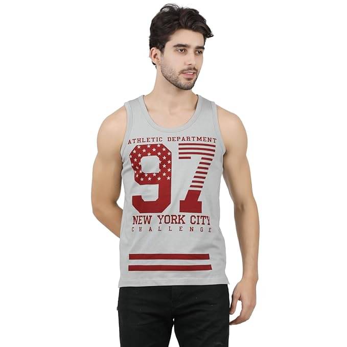 JUGULAR Pack of 1 Cotton Gym Vest For Men ( Grey ) JUGULAR Pack of 1 Cotton Gym Vest For Men ( Grey )