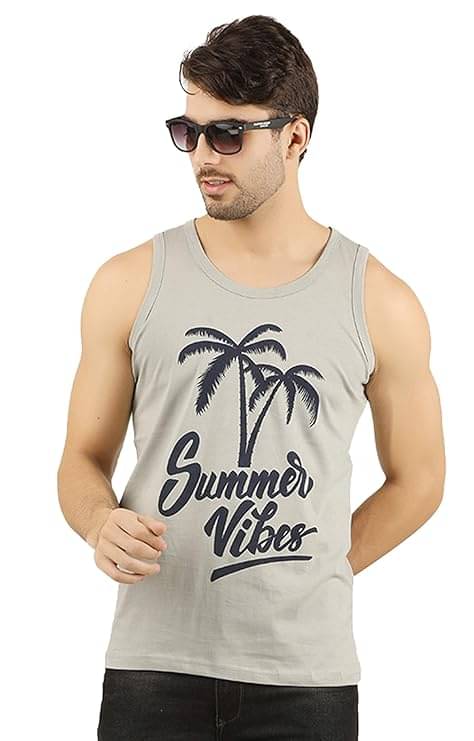 JUGULAR Pack of 1 Cotton Gym Vest For Men ( Grey ) JUGULAR Pack of 1 Cotton Gym Vest For Men ( Grey )