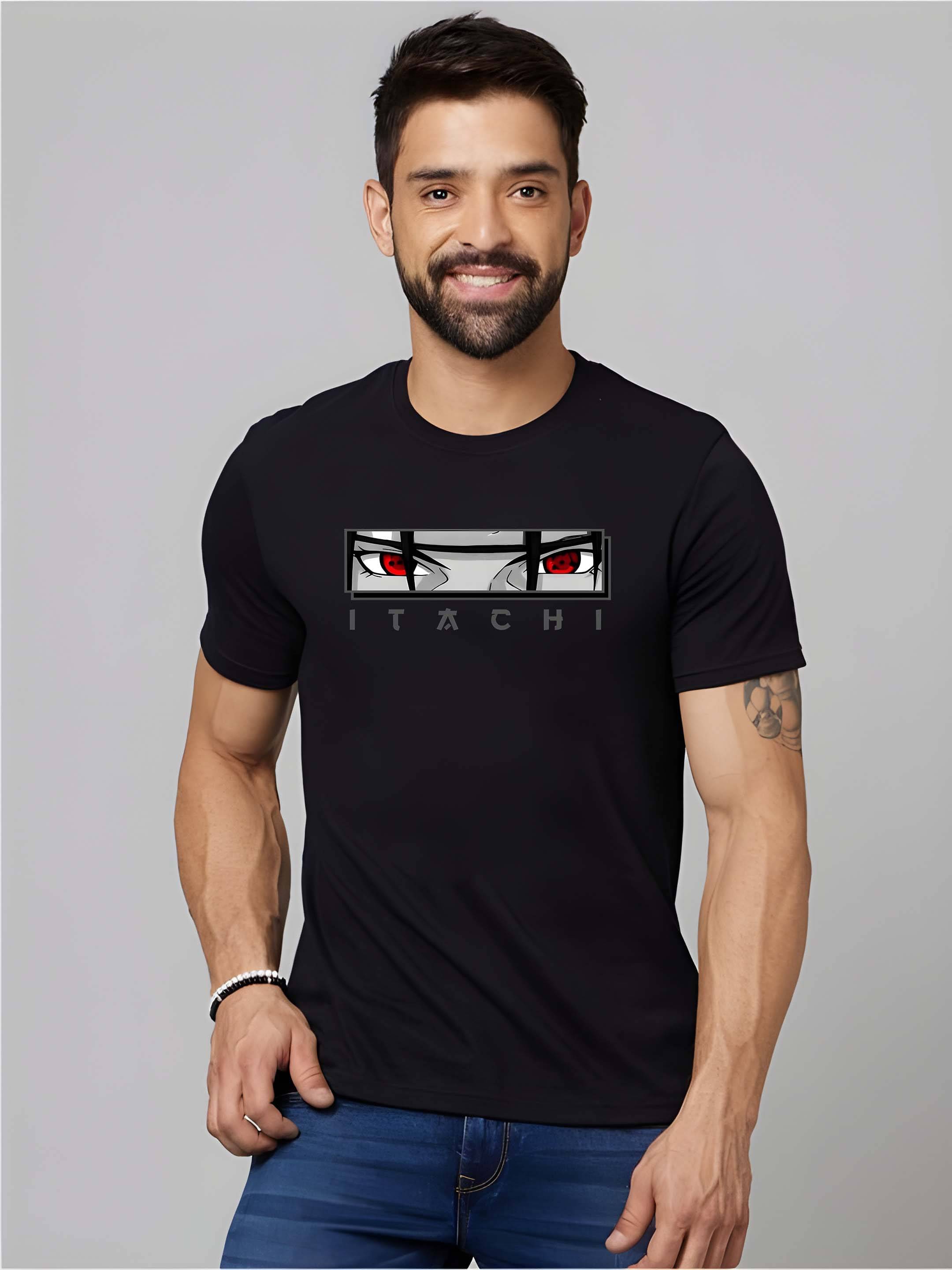 Kaido Cotton Blend Regular Fit Printed Half Sleeves Men's Round T-Shirt - Black ( Pack of 1 ) Kaido Cotton Blend Regular Fit Printed Half Sleeves Men's Round T-Shirt - Black ( Pack of 1 )