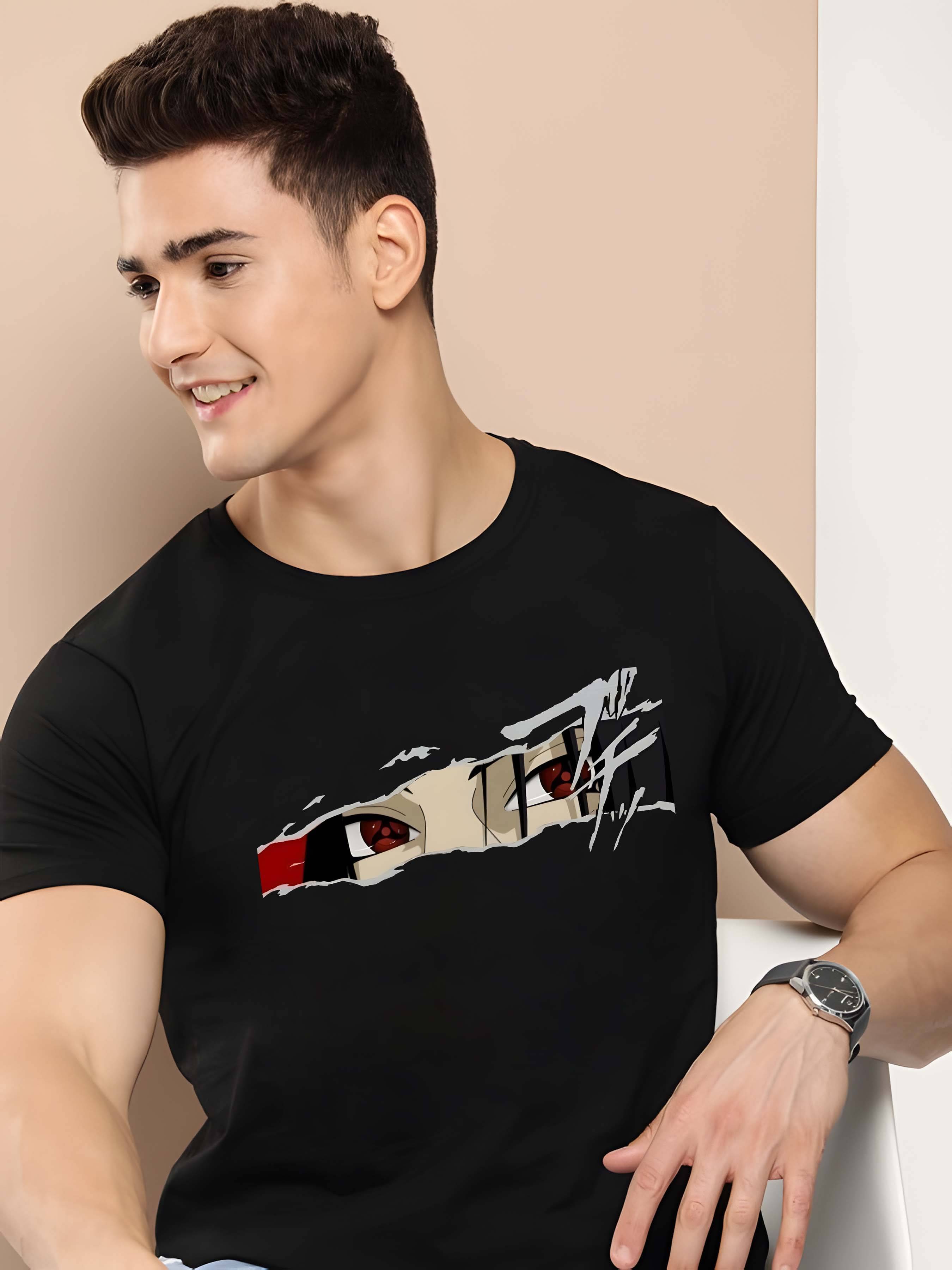 Kaido Cotton Blend Regular Fit Printed Half Sleeves Men's Round T-Shirt - Black ( Pack of 1 ) Kaido Cotton Blend Regular Fit Printed Half Sleeves Men's Round T-Shirt - Black ( Pack of 1 )