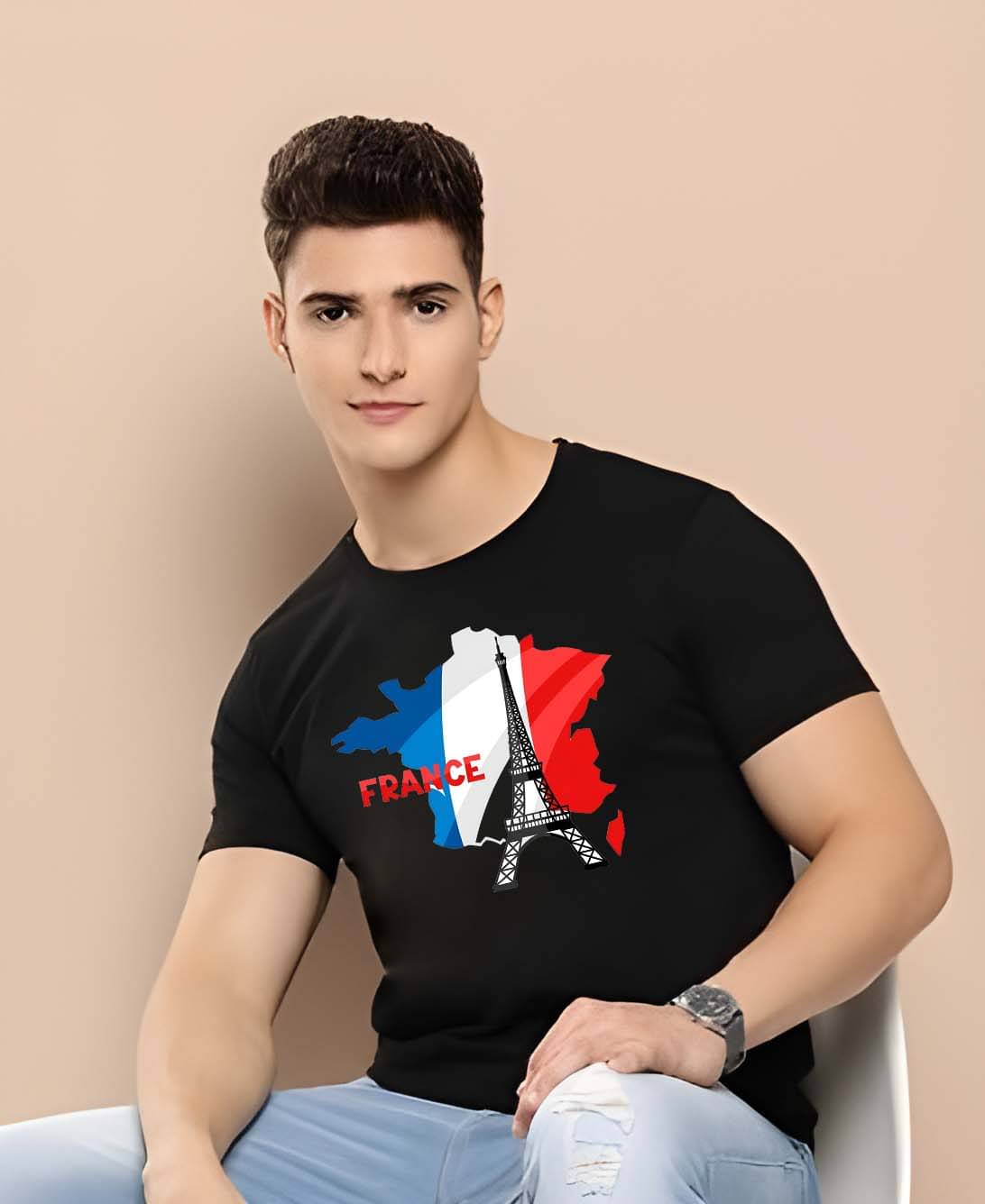 Kaido Cotton Regular Fit Printed Half Sleeves Men's Round T-Shirt - Black ( Pack of 1 )     			Kaido Cotton Regular Fit Printed Half Sleeves Men's Round T-Shirt - Black ( Pack of 1 )
