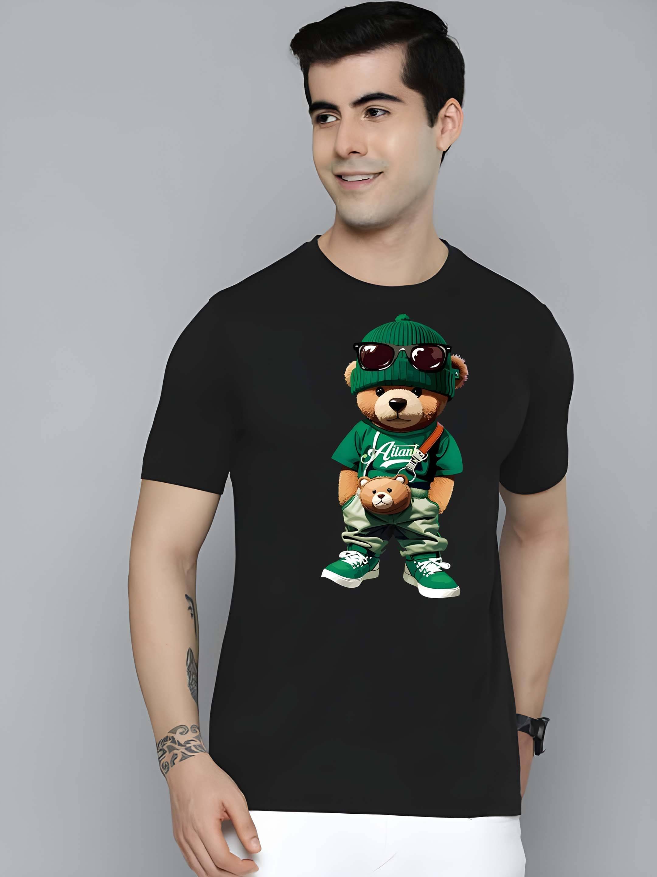 Kaido Cotton Regular Fit Printed Half Sleeves Men's Round T-Shirt - Black ( Pack of 1 ) Kaido Cotton Regular Fit Printed Half Sleeves Men's Round T-Shirt - Black ( Pack of 1 )