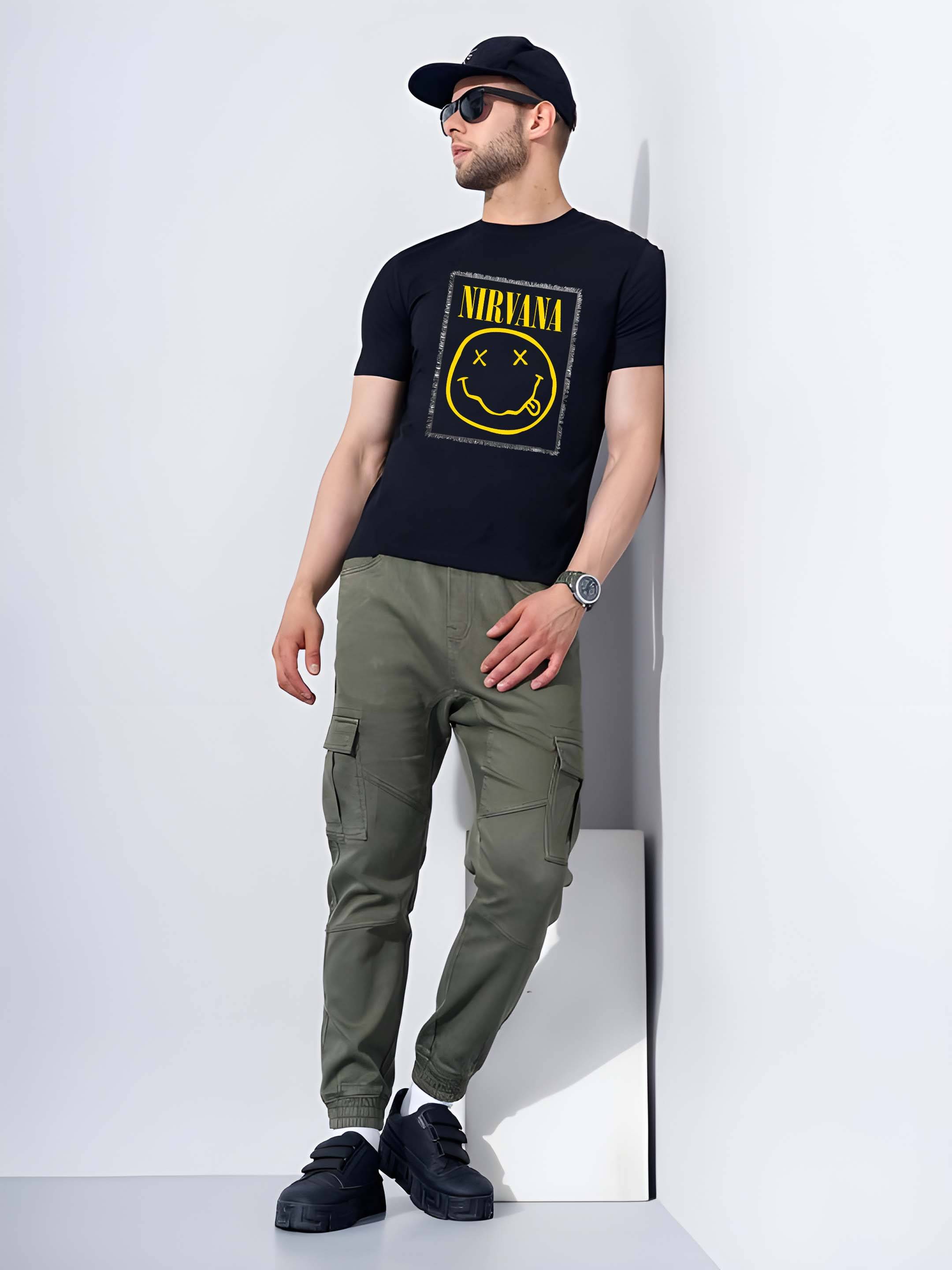 Kaido Cotton Regular Fit Self Design Half Sleeves Men's Round T-Shirt - Black ( Pack of 1 ) Kaido Cotton Regular Fit Self Design Half Sleeves Men's Round T-Shirt - Black ( Pack of 1 )