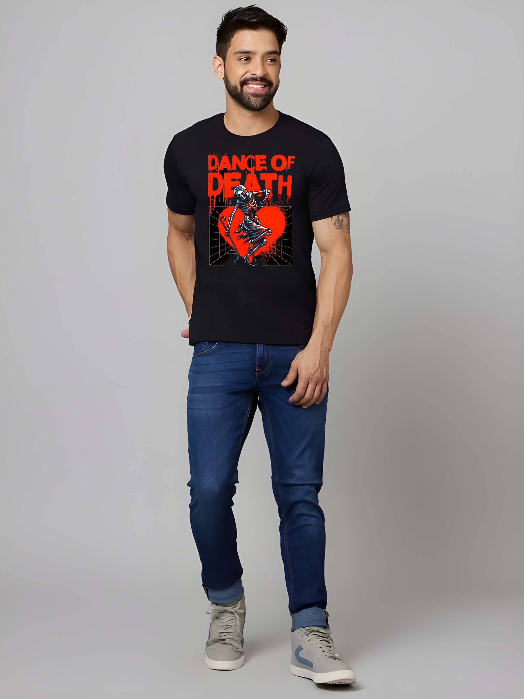 Kaido Cotton Regular Fit Self Design Half Sleeves Men's Round T-Shirt - Black ( Pack of 1 ) Kaido Cotton Regular Fit Self Design Half Sleeves Men's Round T-Shirt - Black ( Pack of 1 )