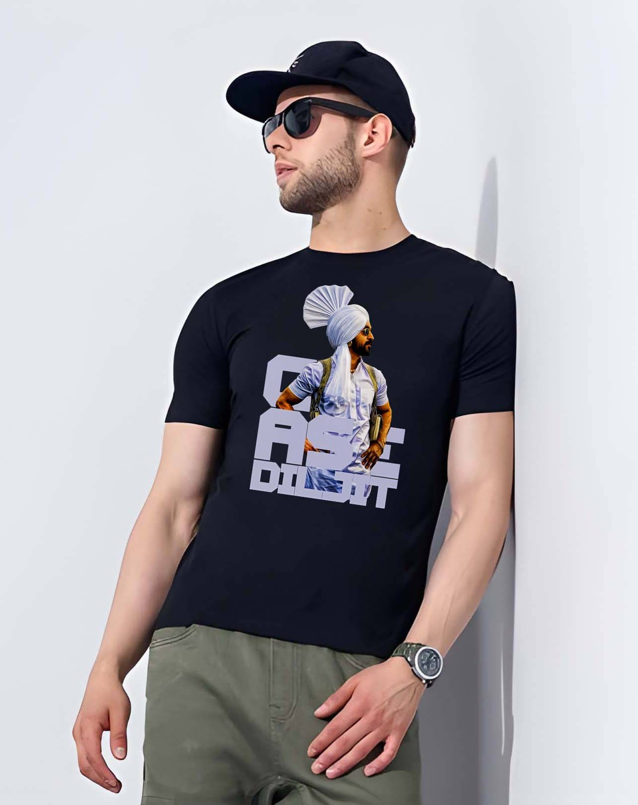 Kaido Cotton Regular Fit Self Design Half Sleeves Men's Round T-Shirt - Black ( Pack of 1 ) Kaido Cotton Regular Fit Self Design Half Sleeves Men's Round T-Shirt - Black ( Pack of 1 )
