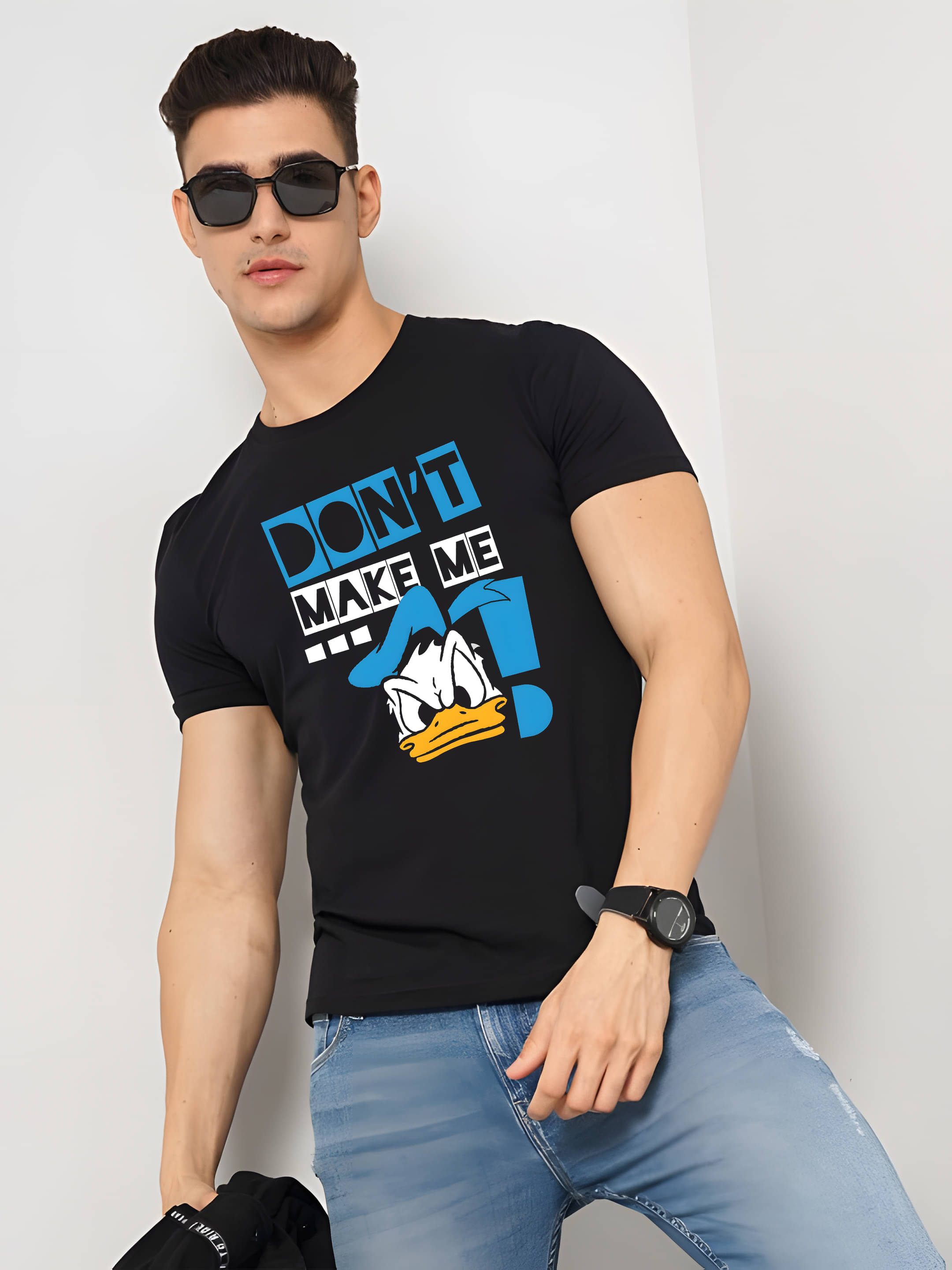 Kaido Cotton Regular Fit Self Design Half Sleeves Men's Round T-Shirt - Black ( Pack of 1 ) Kaido Cotton Regular Fit Self Design Half Sleeves Men's Round T-Shirt - Black ( Pack of 1 )