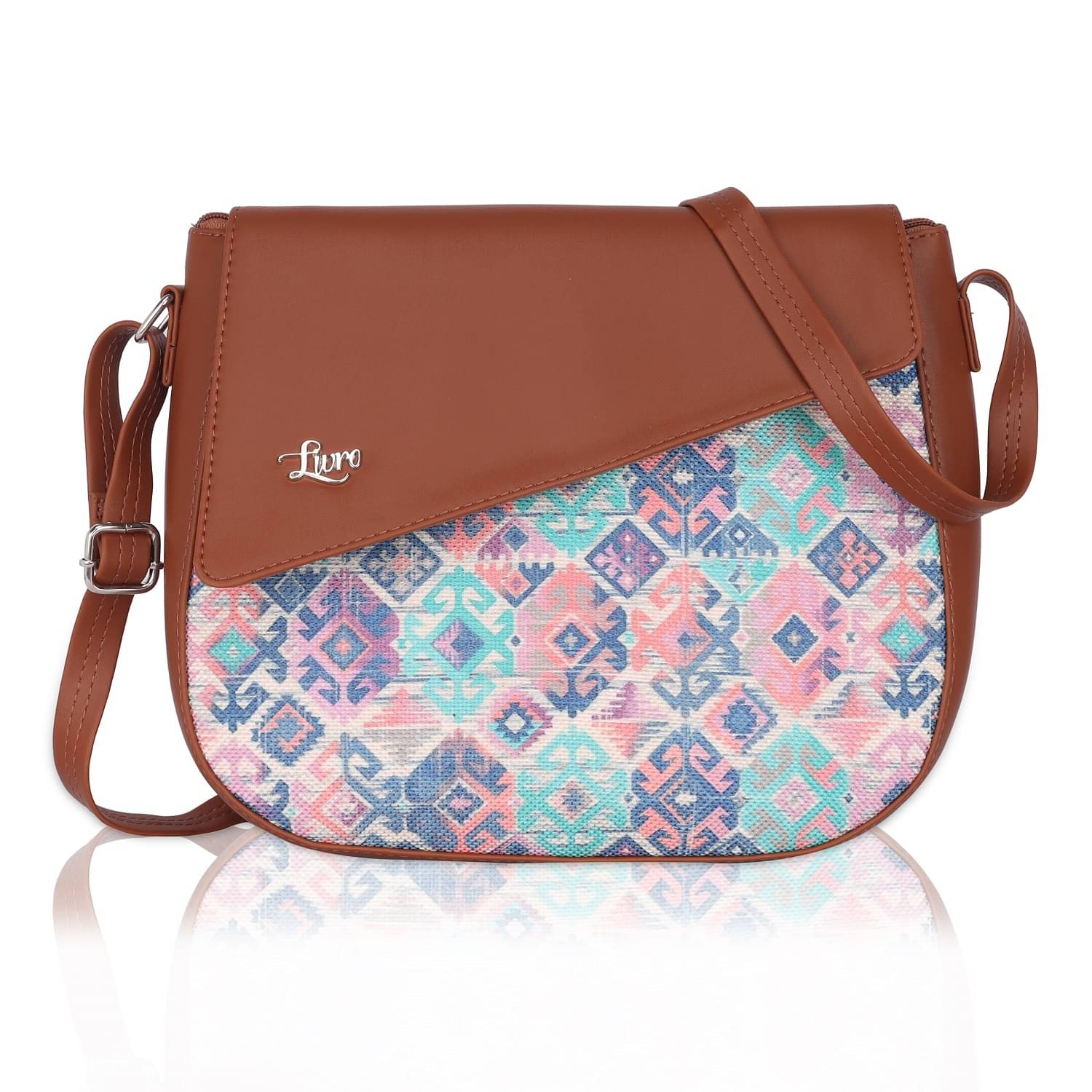     			Livro Sling Bag Jute Set of 1 ( Coffee )