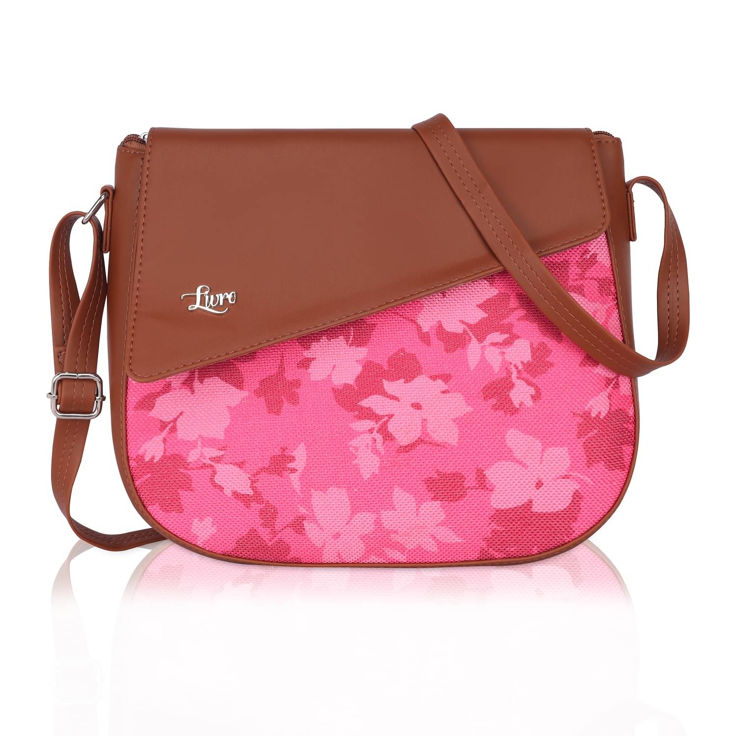     			Livro Sling Bag Jute Set of 1 ( Pink )