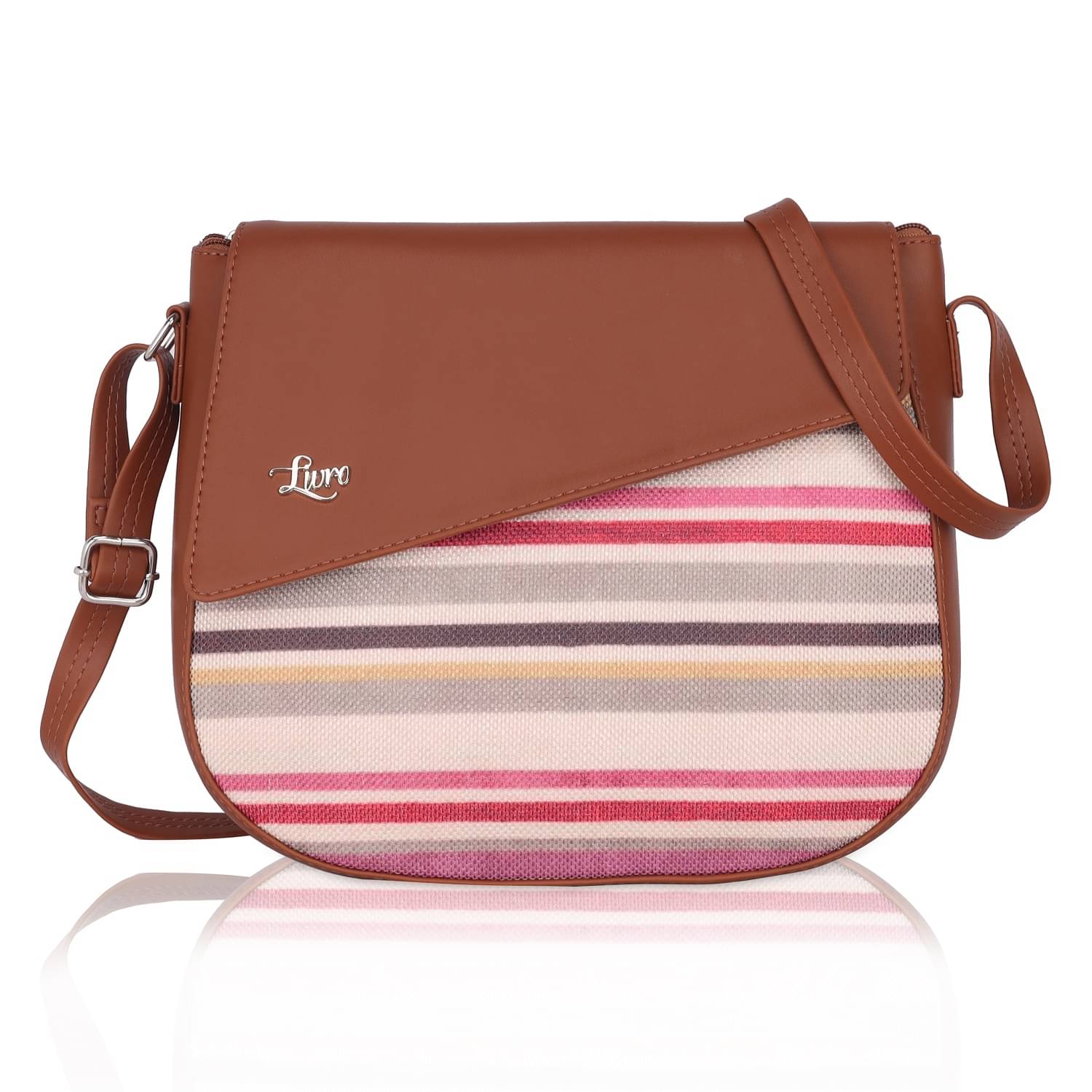     			Livro Sling Bag Jute Set of 1 ( Rust )