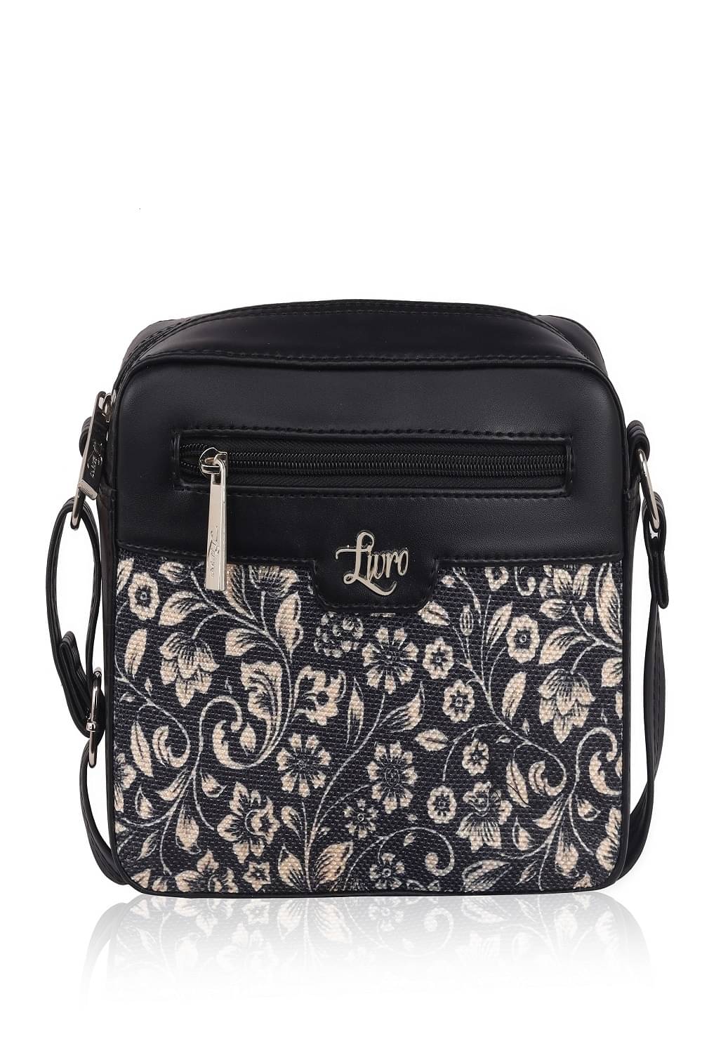     			Livro Sling Bag Jute Set of 1 ( Black )